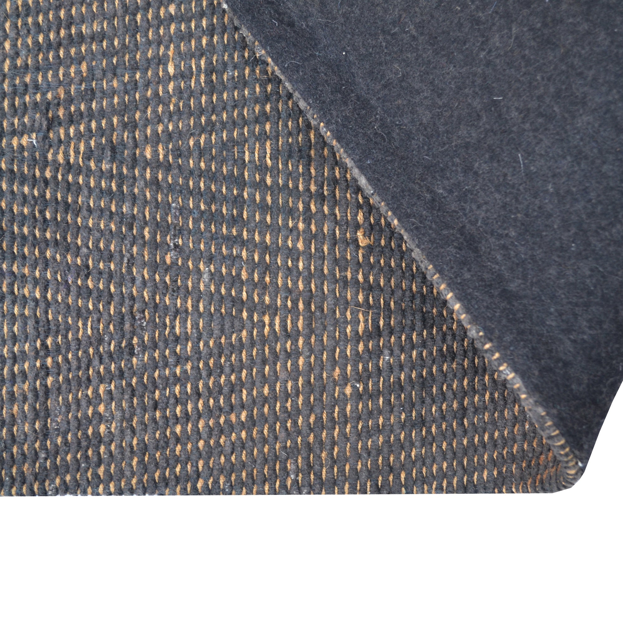 Handwoven Chevron Jute Rug-6419-Charcoal/Silver-60x90cm