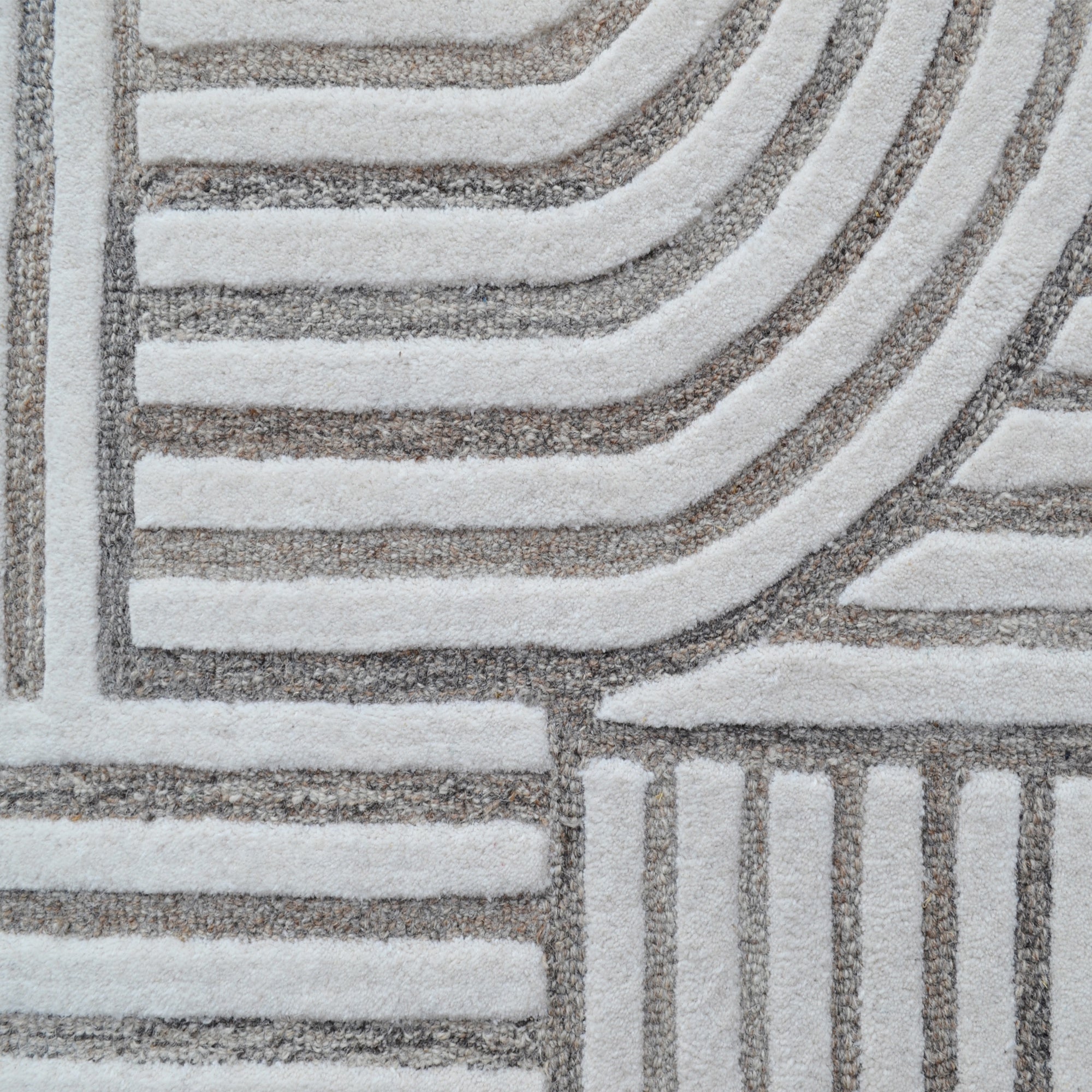 Contemporary Handmade Wool Rug-Unity 6230-Ivory Natural-110x160cm