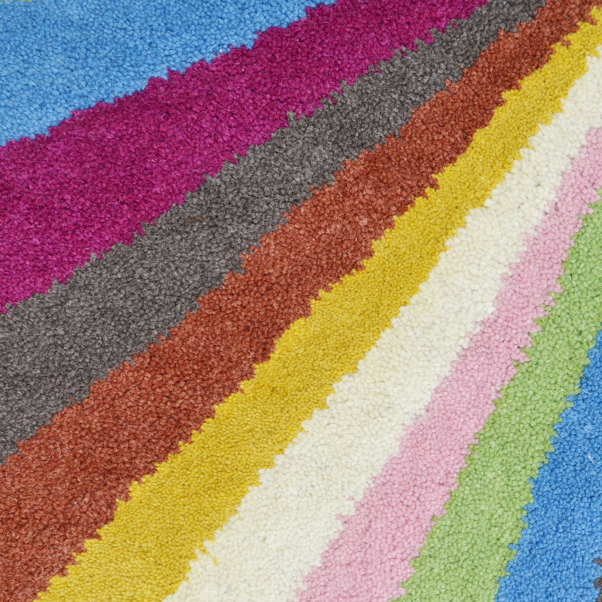 Handmade Trendy Woollen Rug-Chrome 6297- Multi-100x100cm