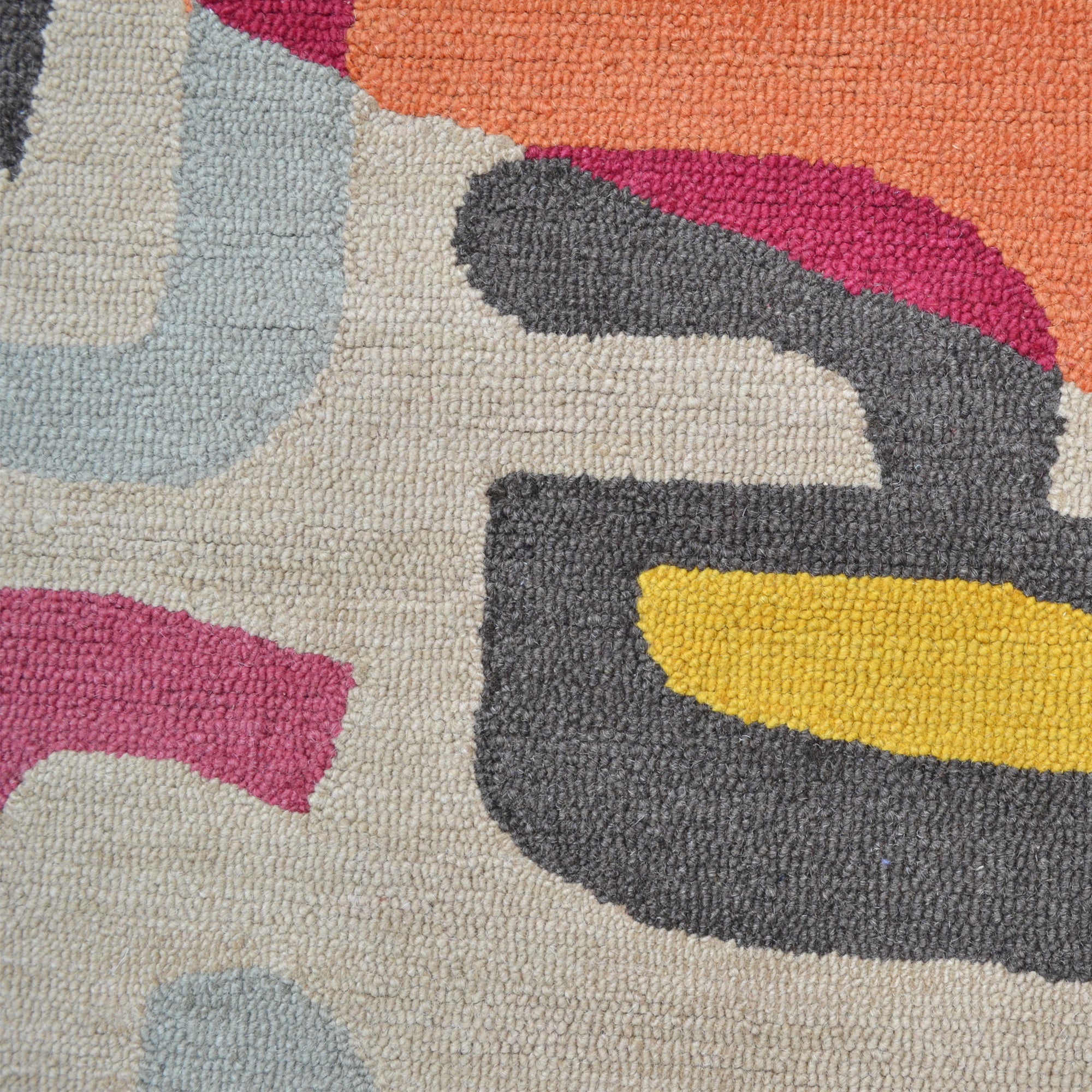 Handmade Camouflage Wool Rug-6427-Multi-110x160cm