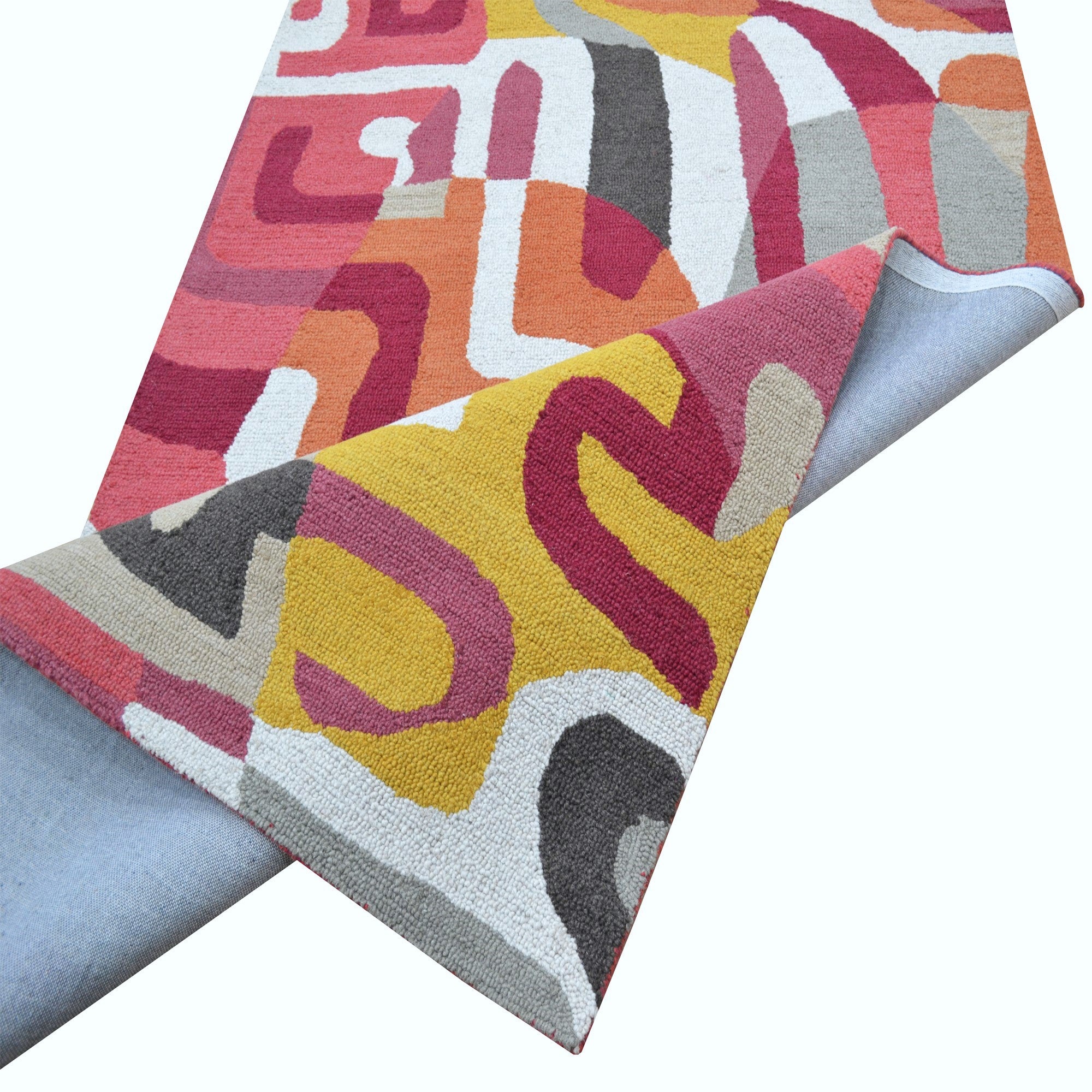 Handmade Camouflage Wool Rug-6427-Multi-110x160cm