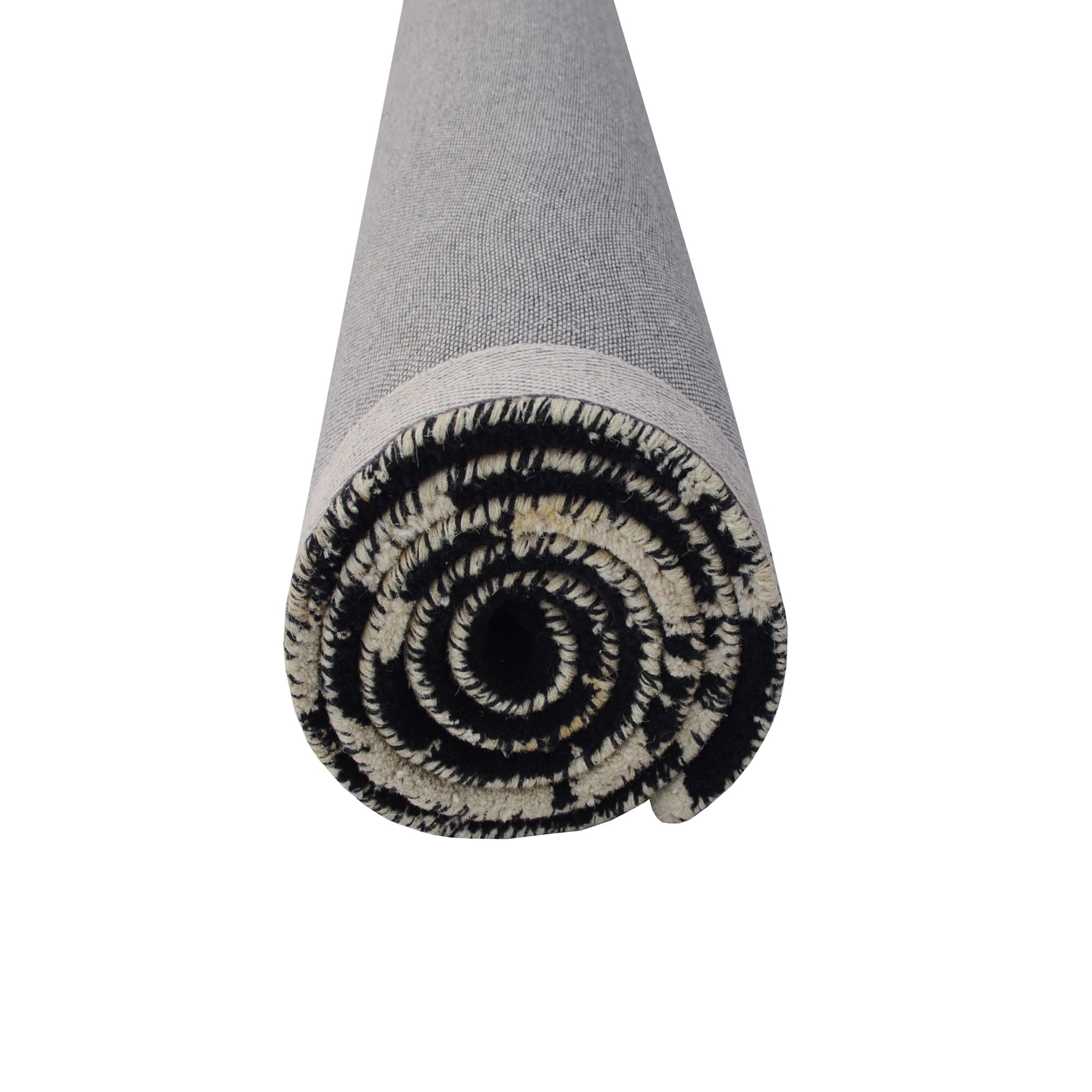 Designer Handmade Wool Rug - Erase 6420 - Black/Cream-160x230cm