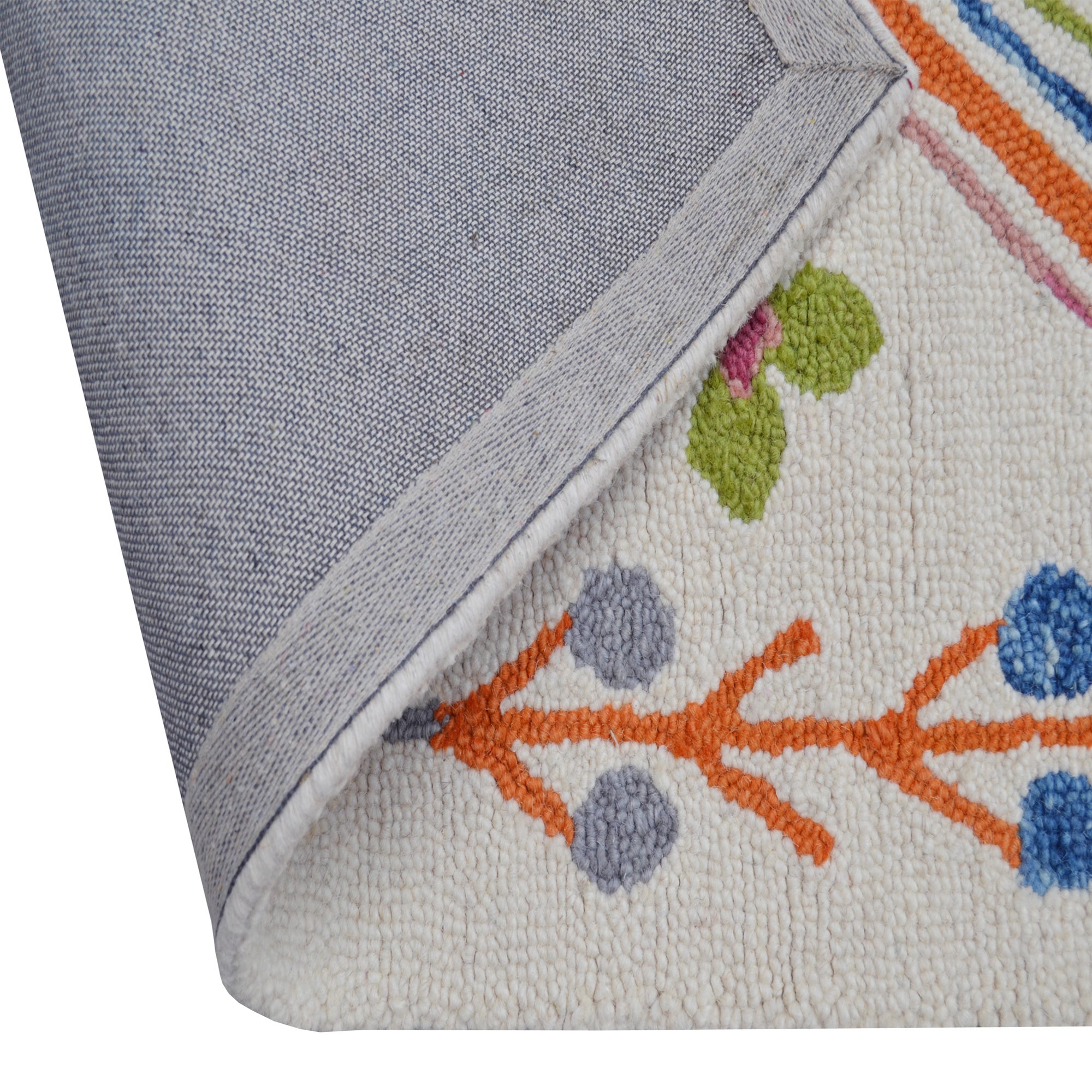 Handtufted Wool Rug-Decotex 6451-Ivory/Multi-80X150cm