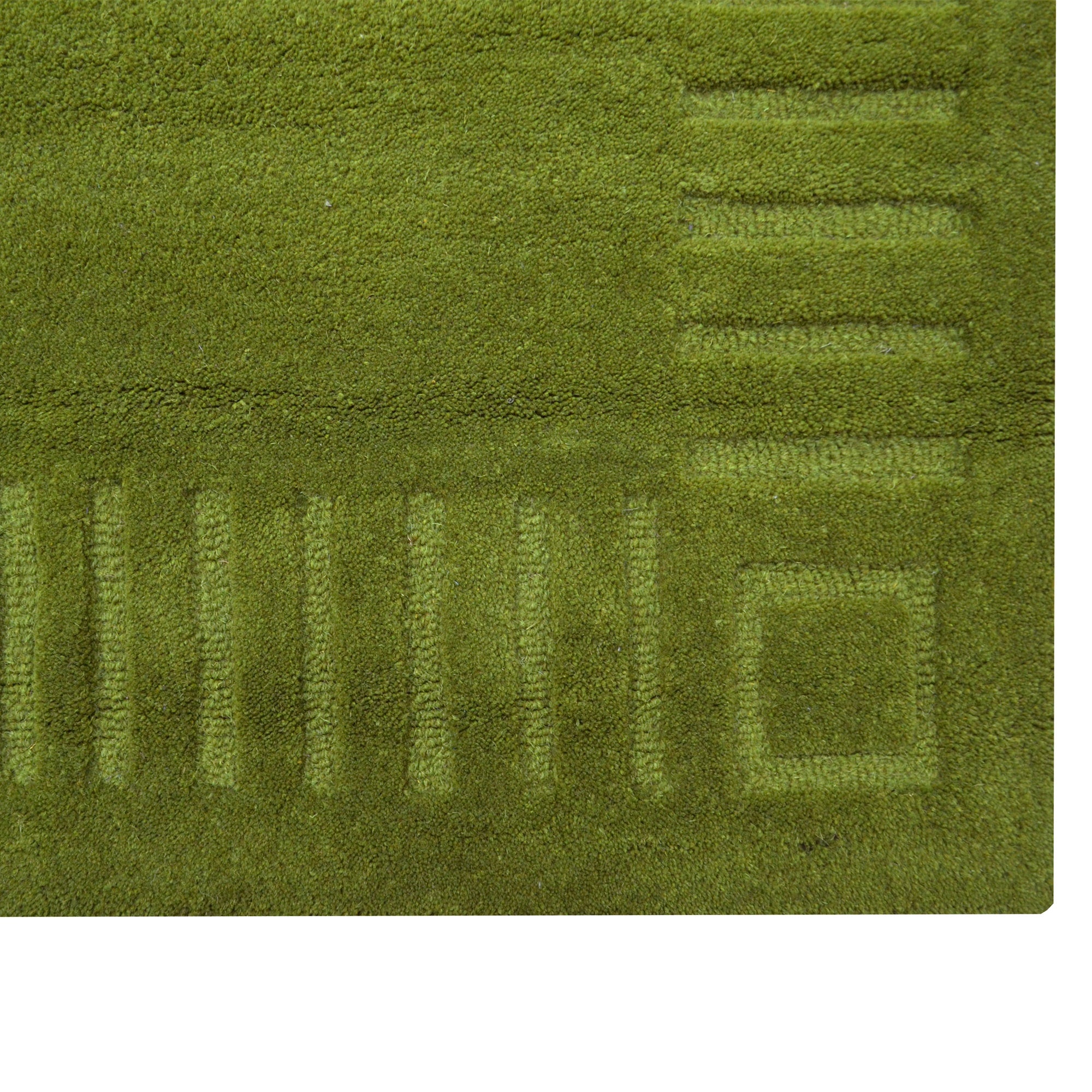 Handtufted Wool Rug-Unique 6445-Garden Green-110X160cm
