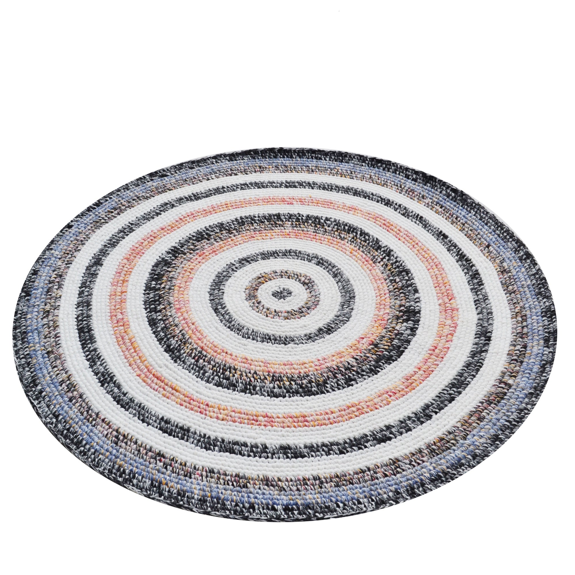 Handwoven Round Rug-Orbit 6223-Ivory Multi-120x120cm