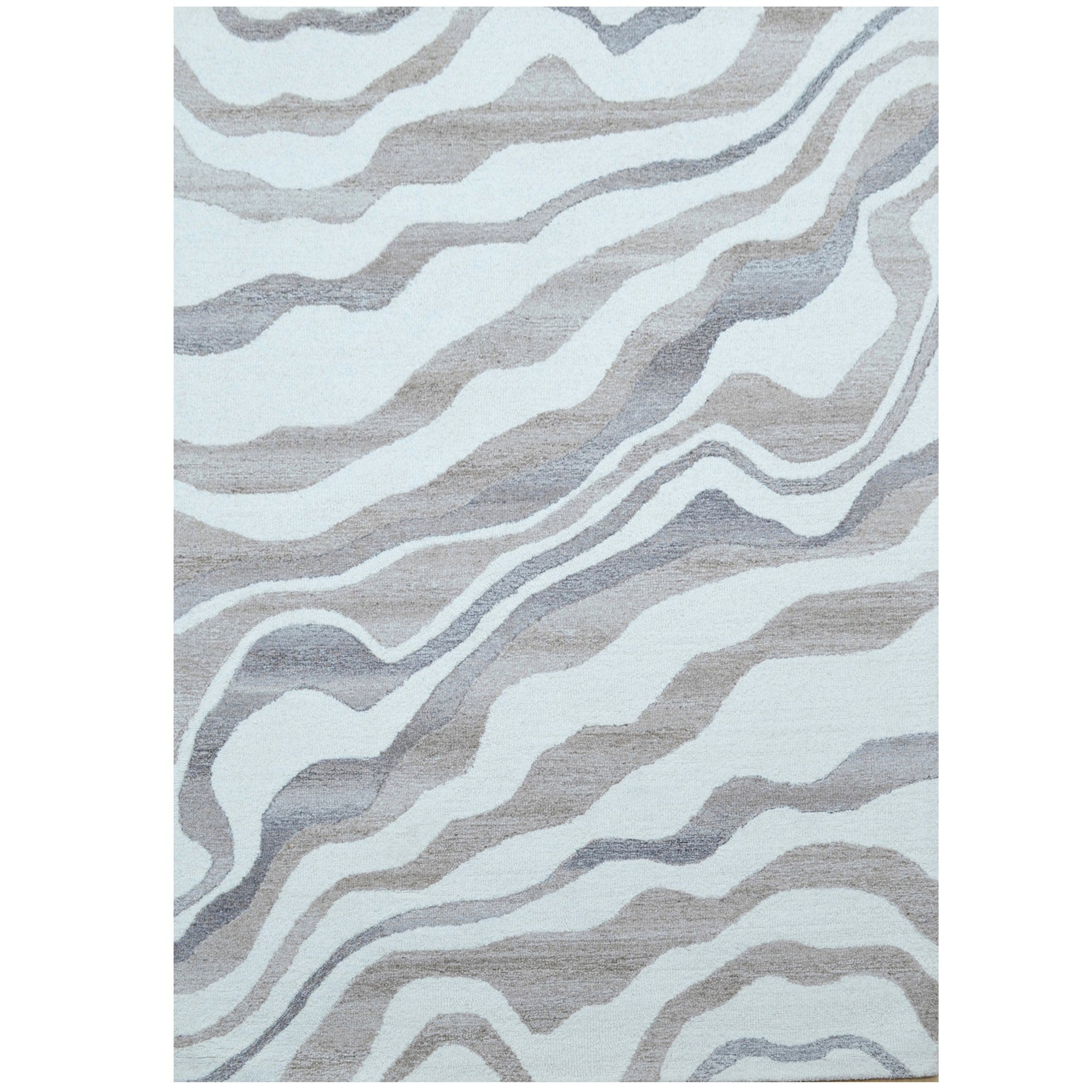 Handmade Gladstone Wool Rug-6438- NATURAL-110x160cm