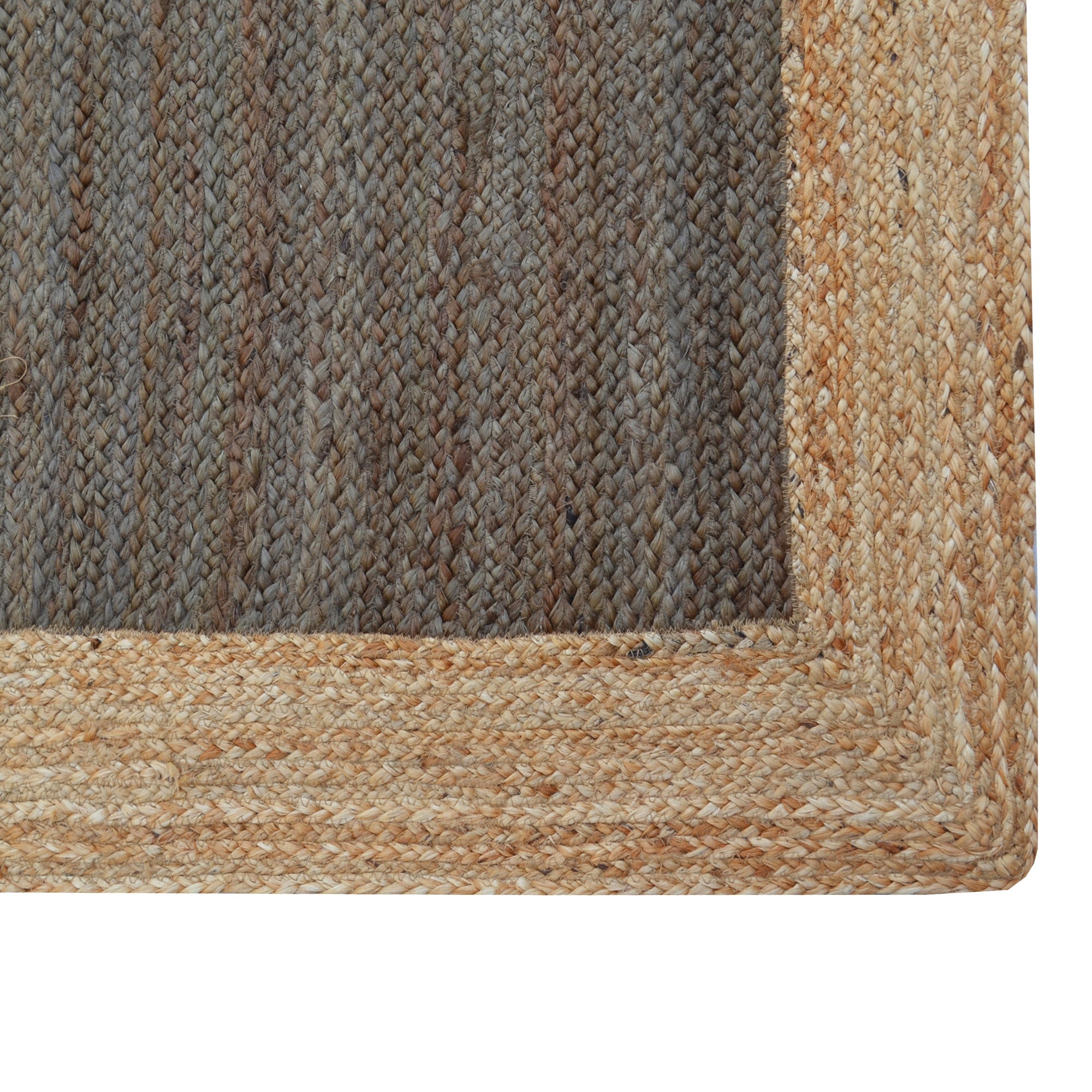 Handwoven Border Jute Rug-1147-Natural/Heena-80x150cm