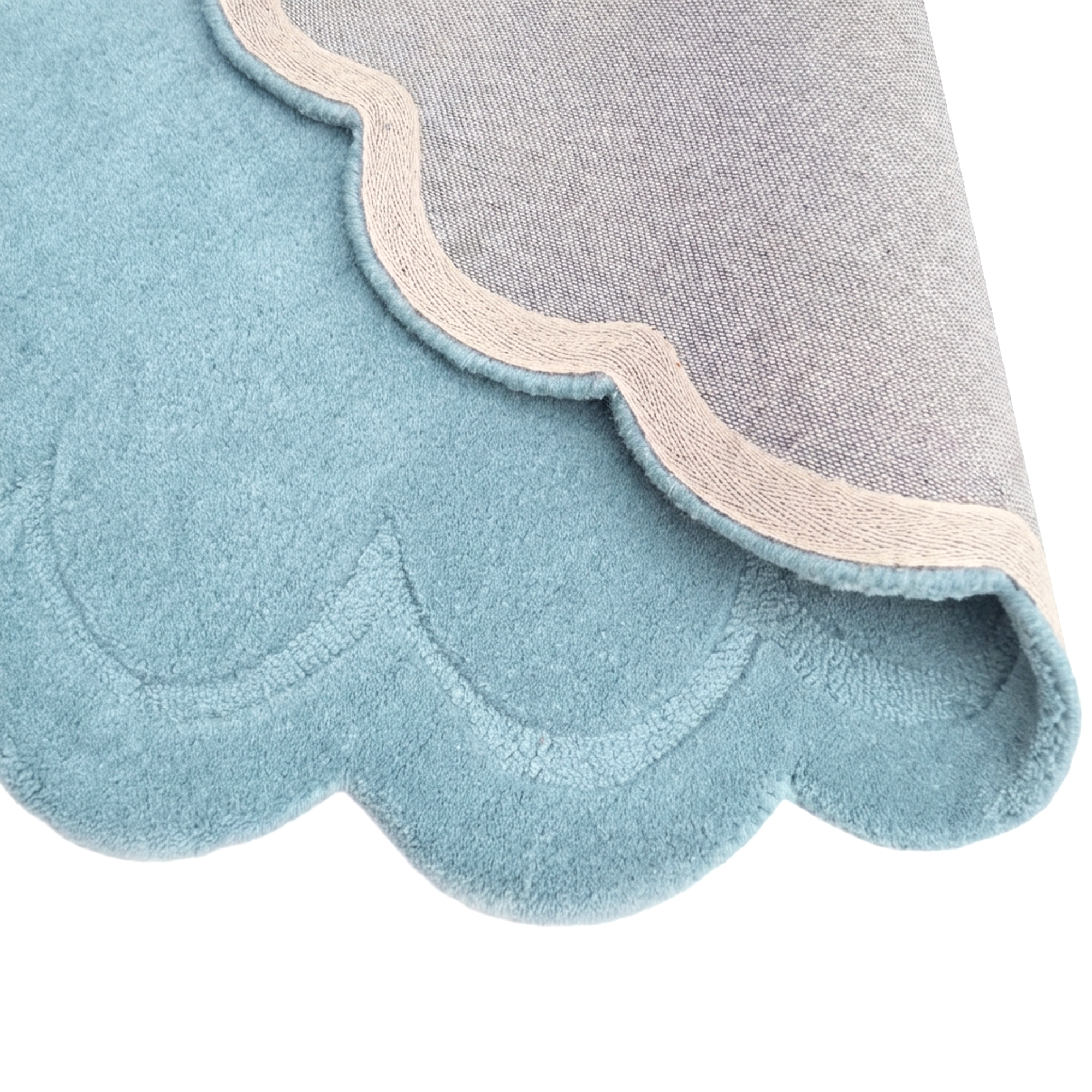Handtufted Wool Rug-Rivoli 6447-Eggshell Blue-160X160cm