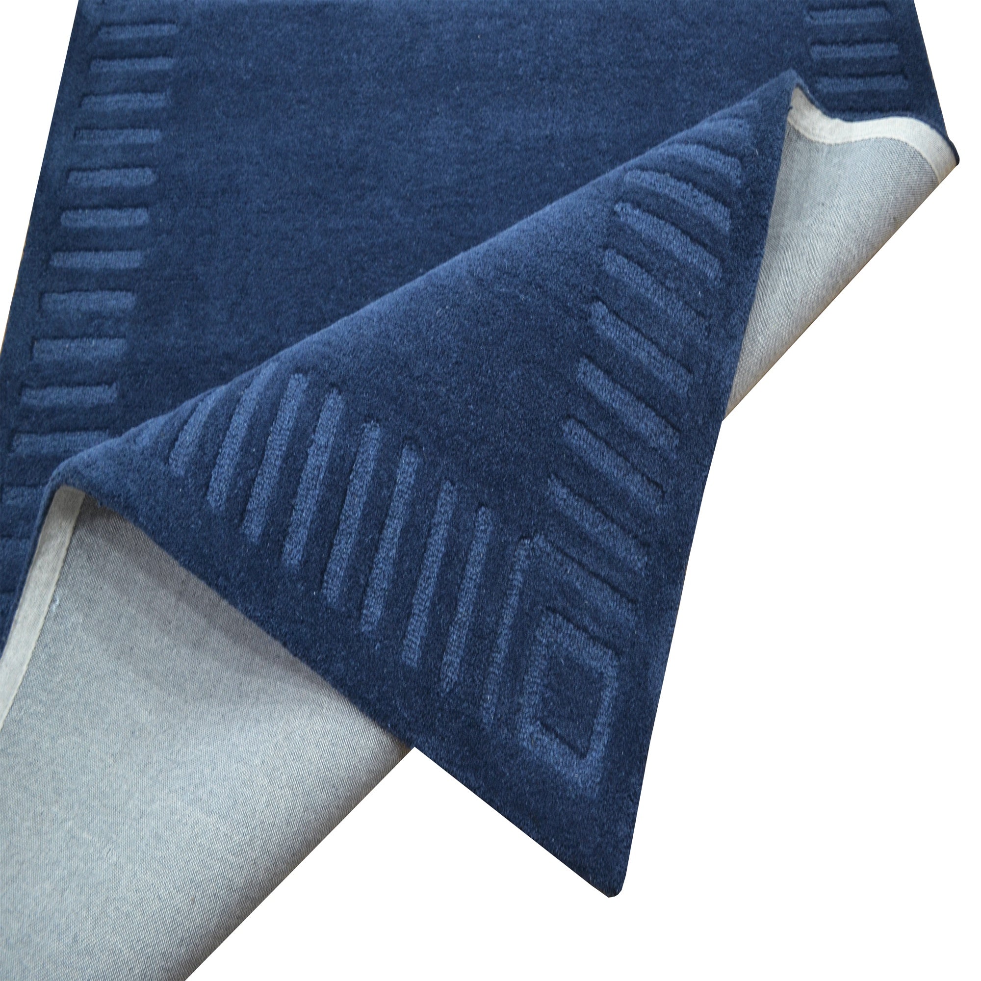 Handtufted Wool Rug-Unique 6445-Indigo-110X160cm
