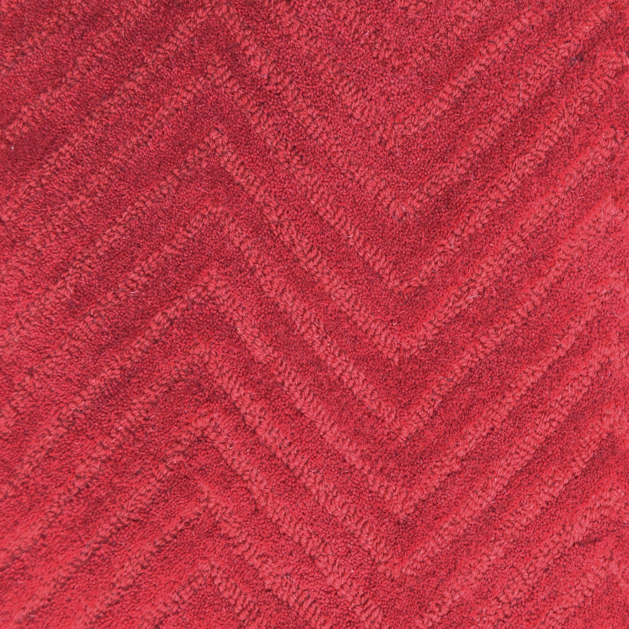 Handmade Chevron Wool Rug- 6439- Red -60x90cm