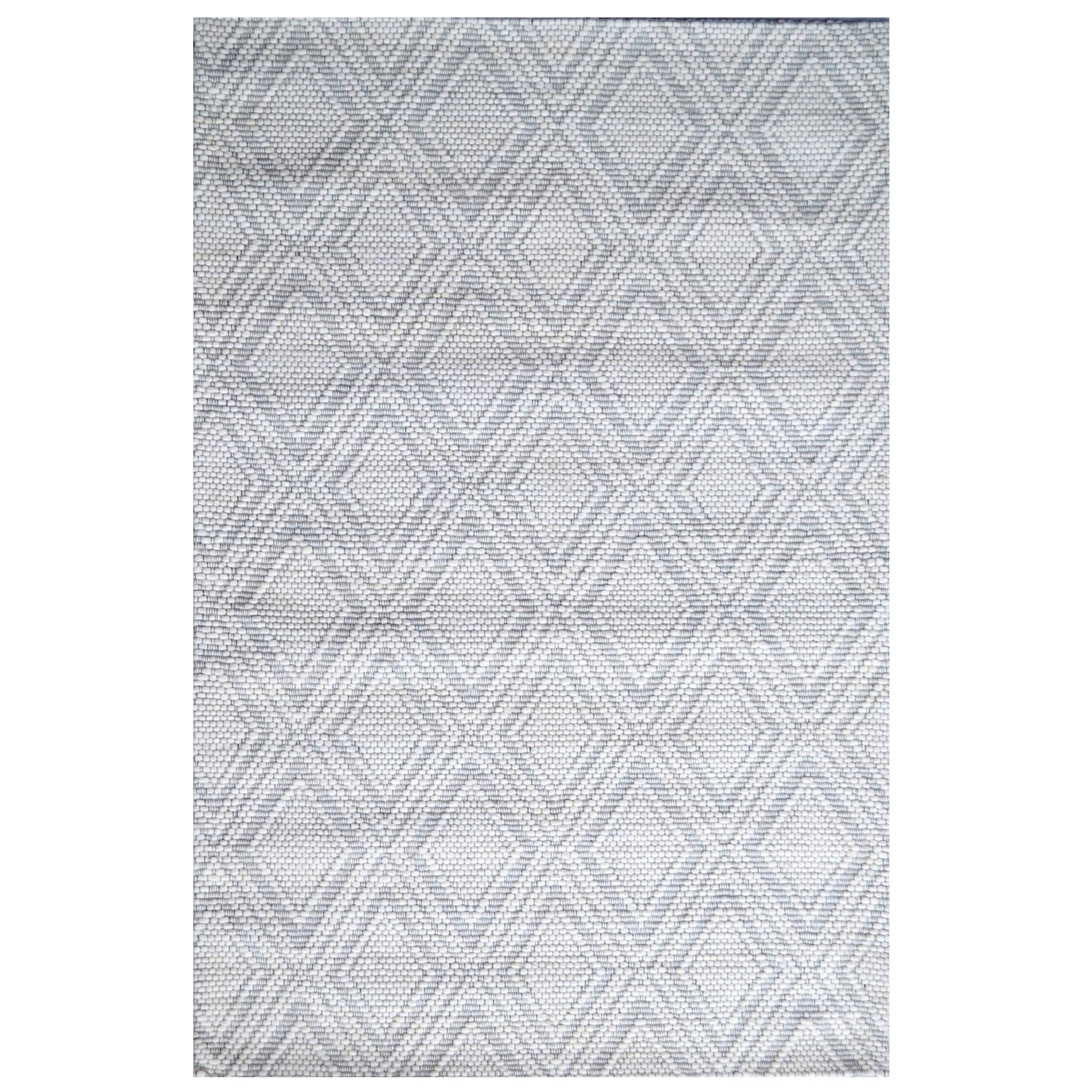 Modern Handwoven Wool Rug-Lismore 6382-Ivory-110x160cm