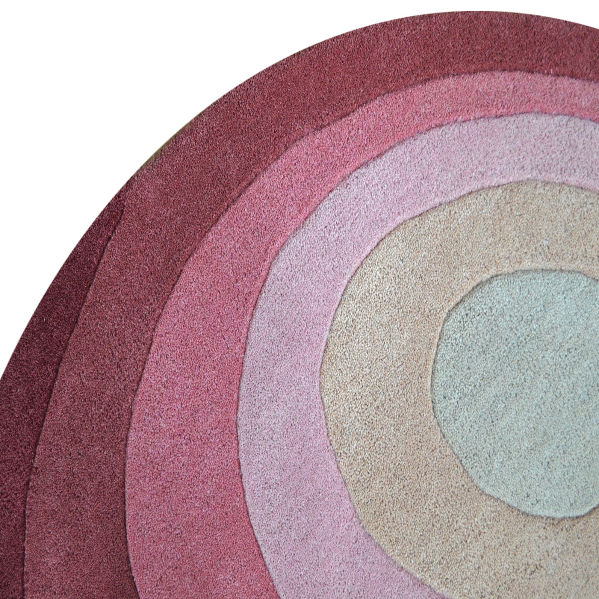 Handtufted Wool Rug-Florian 6446-Ruby Wine-160X160cm