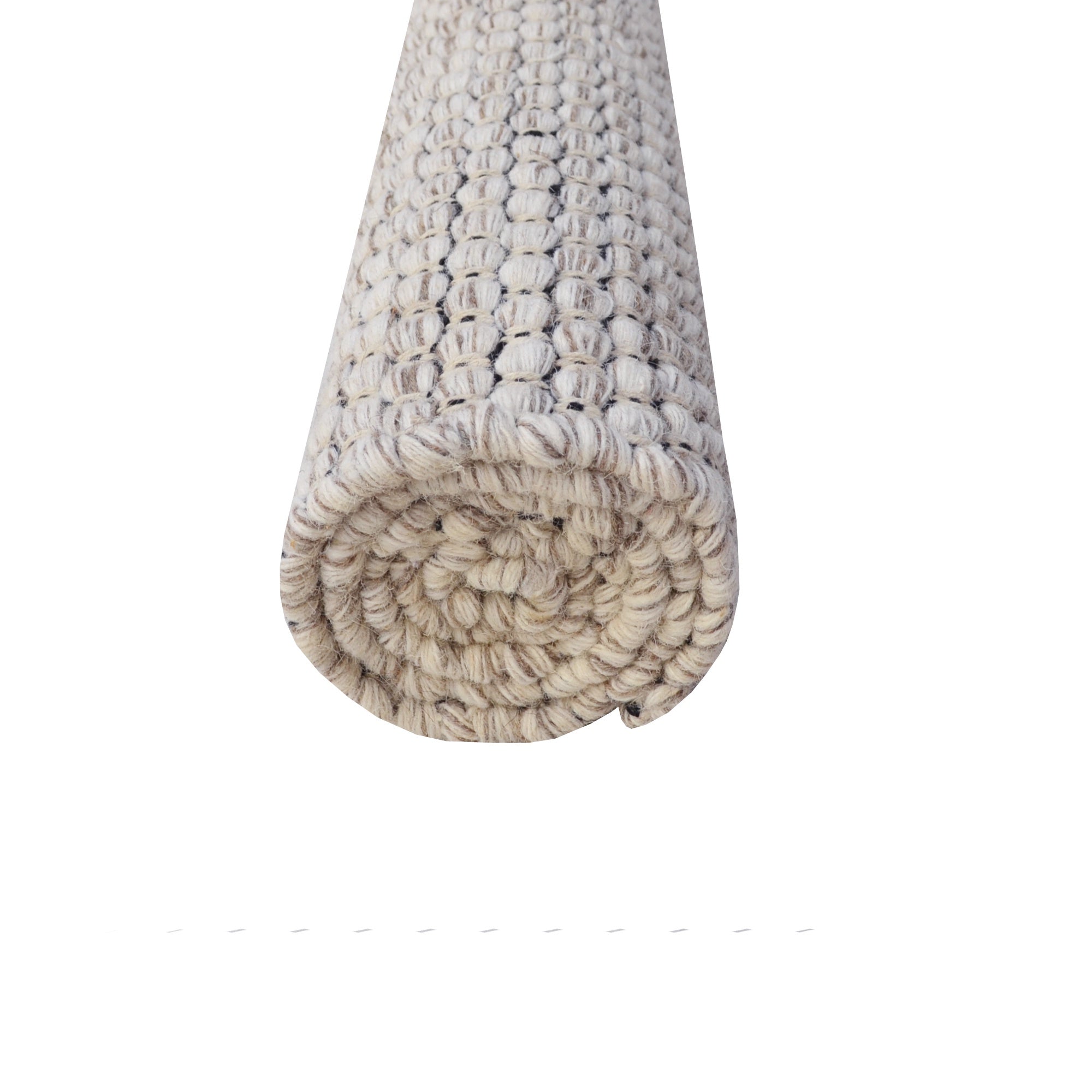 Handwoven Marble Wool Rug-6423-IVORY/SAND-60x90cm