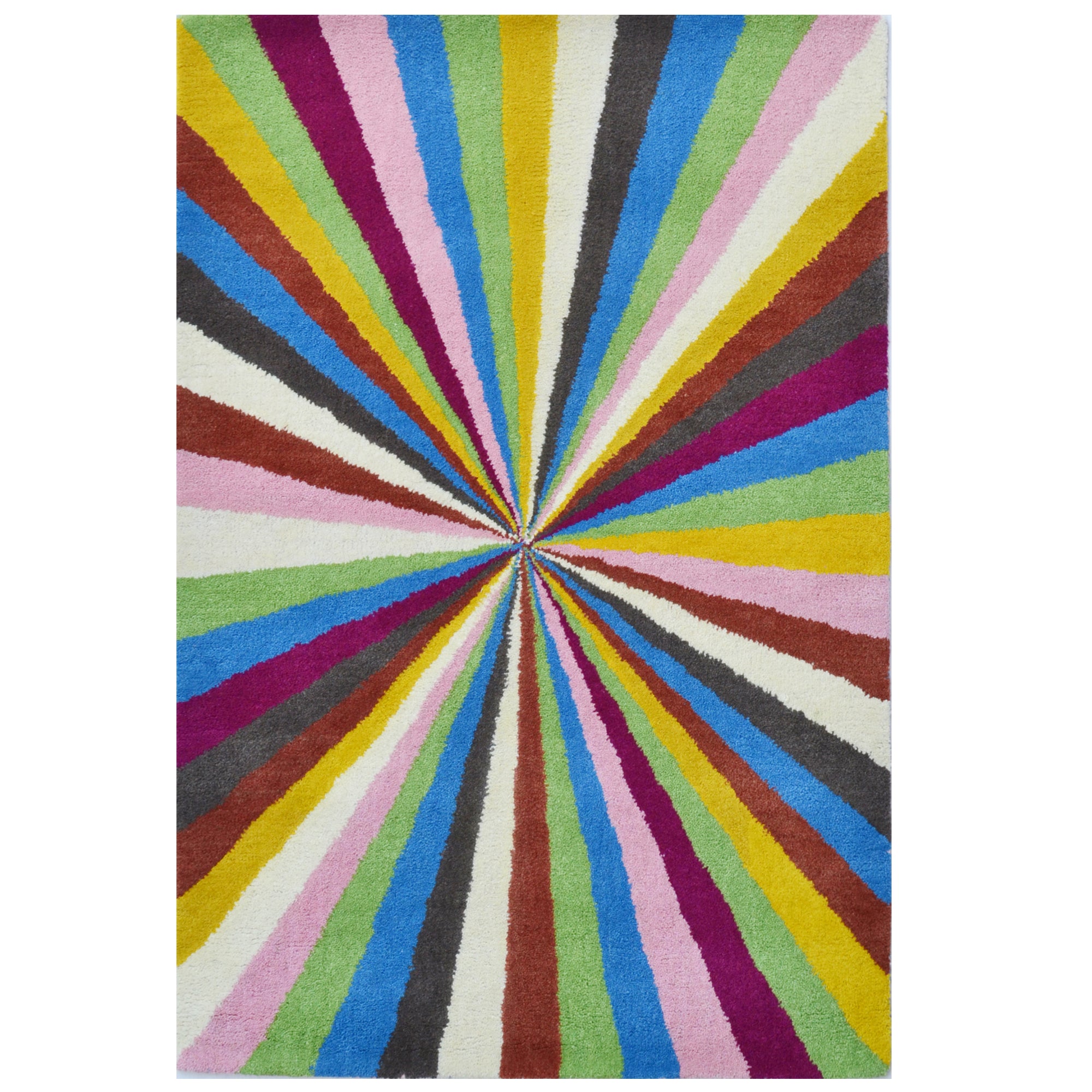 Handmade Trendy Woollen Rug-Chrome 6297- Multi-100x100cm