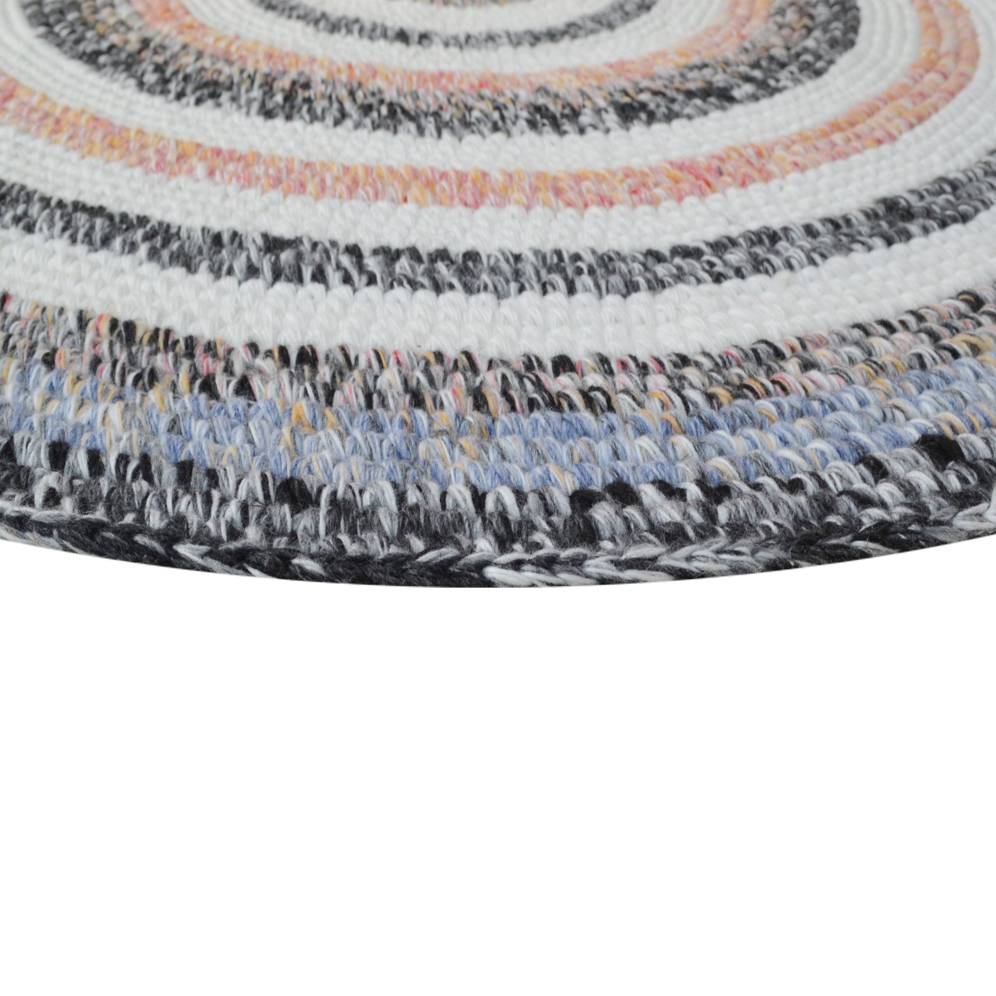 Handwoven Round Rug-Orbit 6223-Ivory Multi-120x120cm