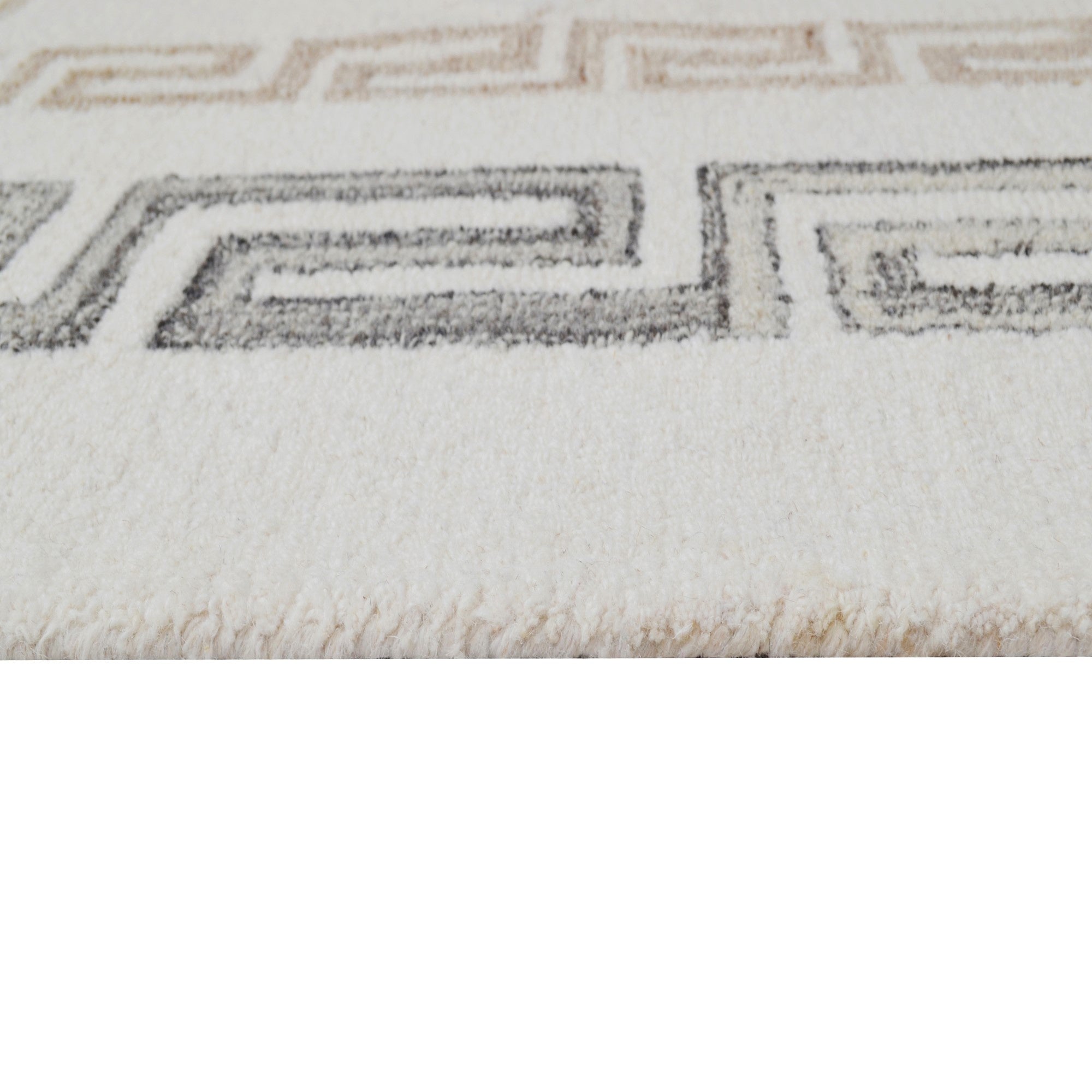 Handmade Alstone Wool Rug- 6442- Ivory/Multi-110x160cm