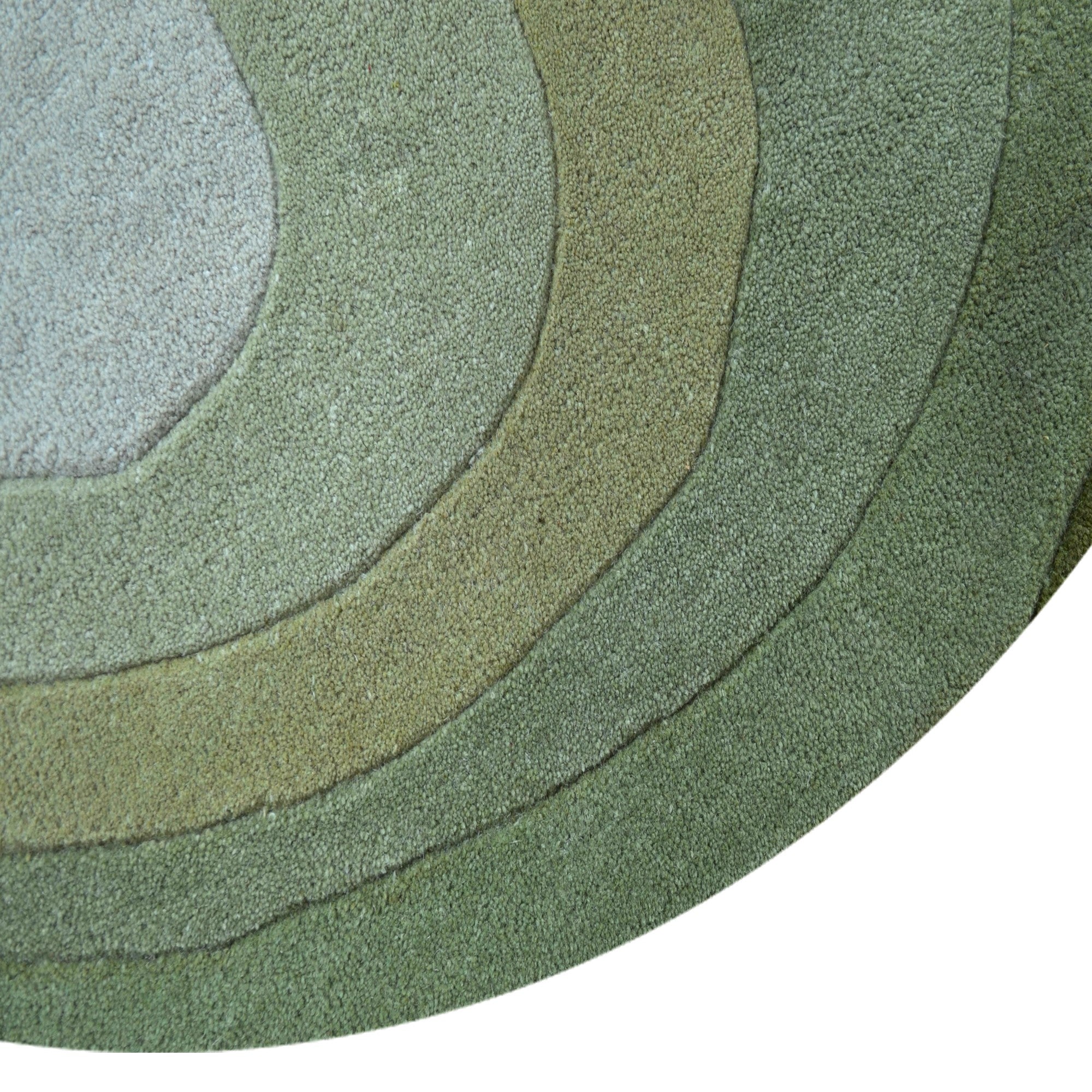 Handtufted Wool Rug-Florian 6446-Sage Green-160X160cm