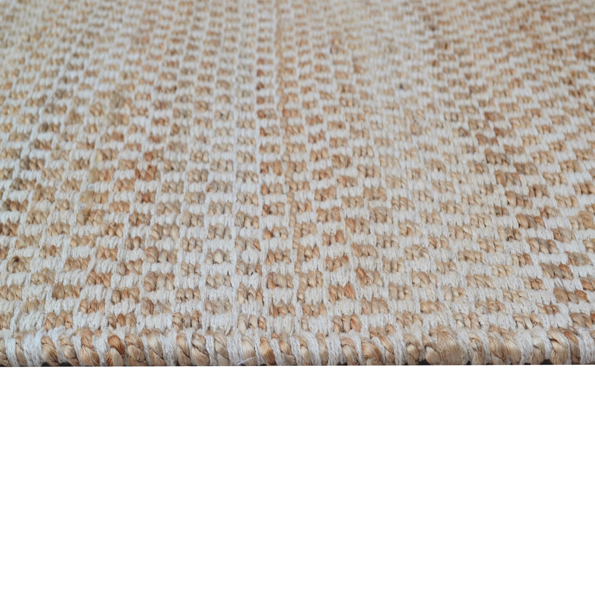 Handwoven Cotton and Jute Rug- BALI 1149-Natural-80x150cm