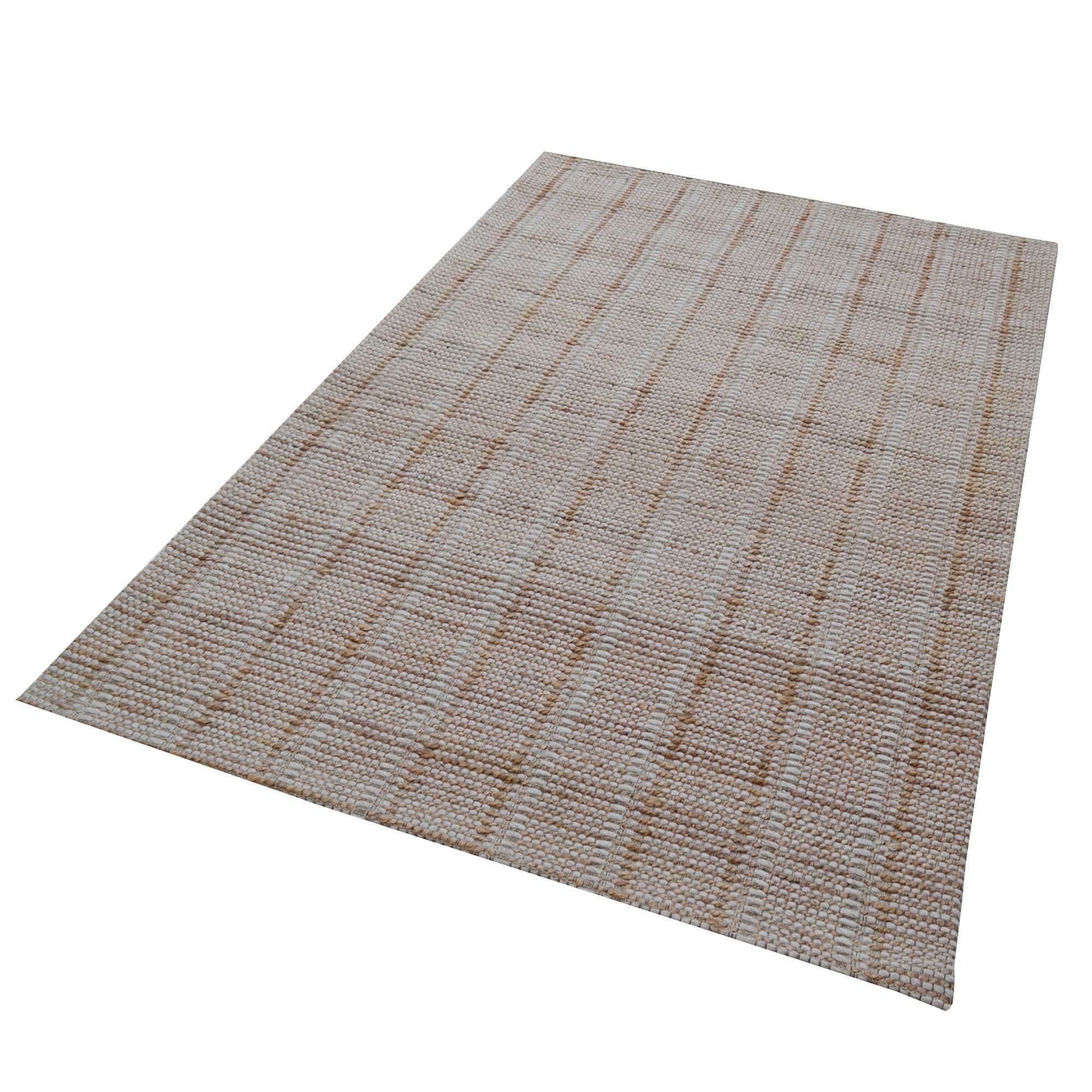 Handwoven Wool & Jute Rug-Cedar 510-Natural/Silver-110x160cm