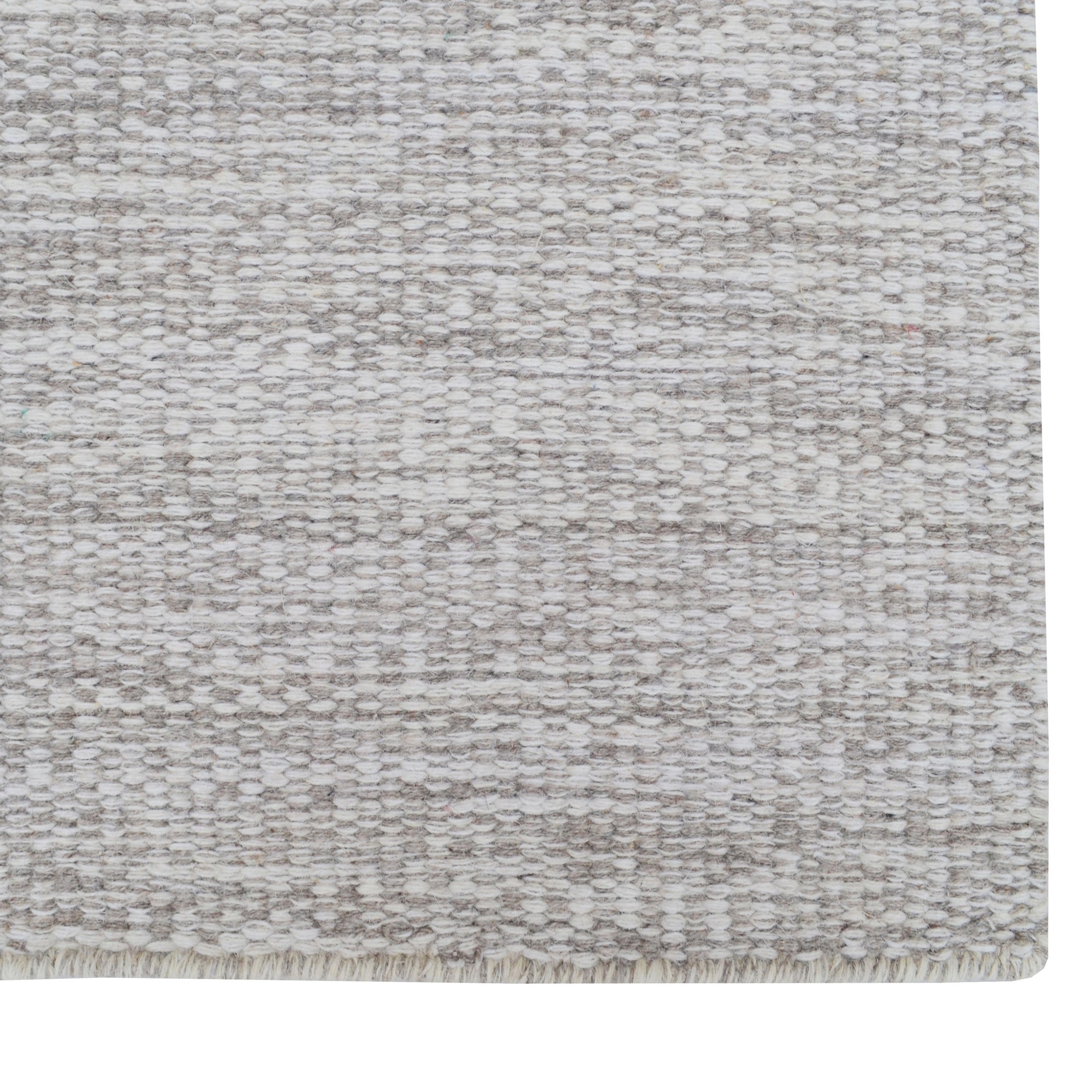 Handwoven Scandi Wool Rug- 6444- Ivory/ Metal Grey-80x150cm