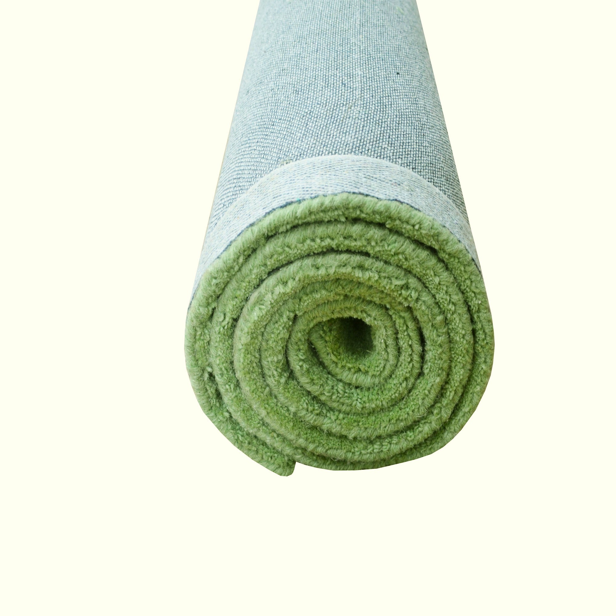 Handmade Leaf Wool Rug-6425-Sage Green-110x160cm