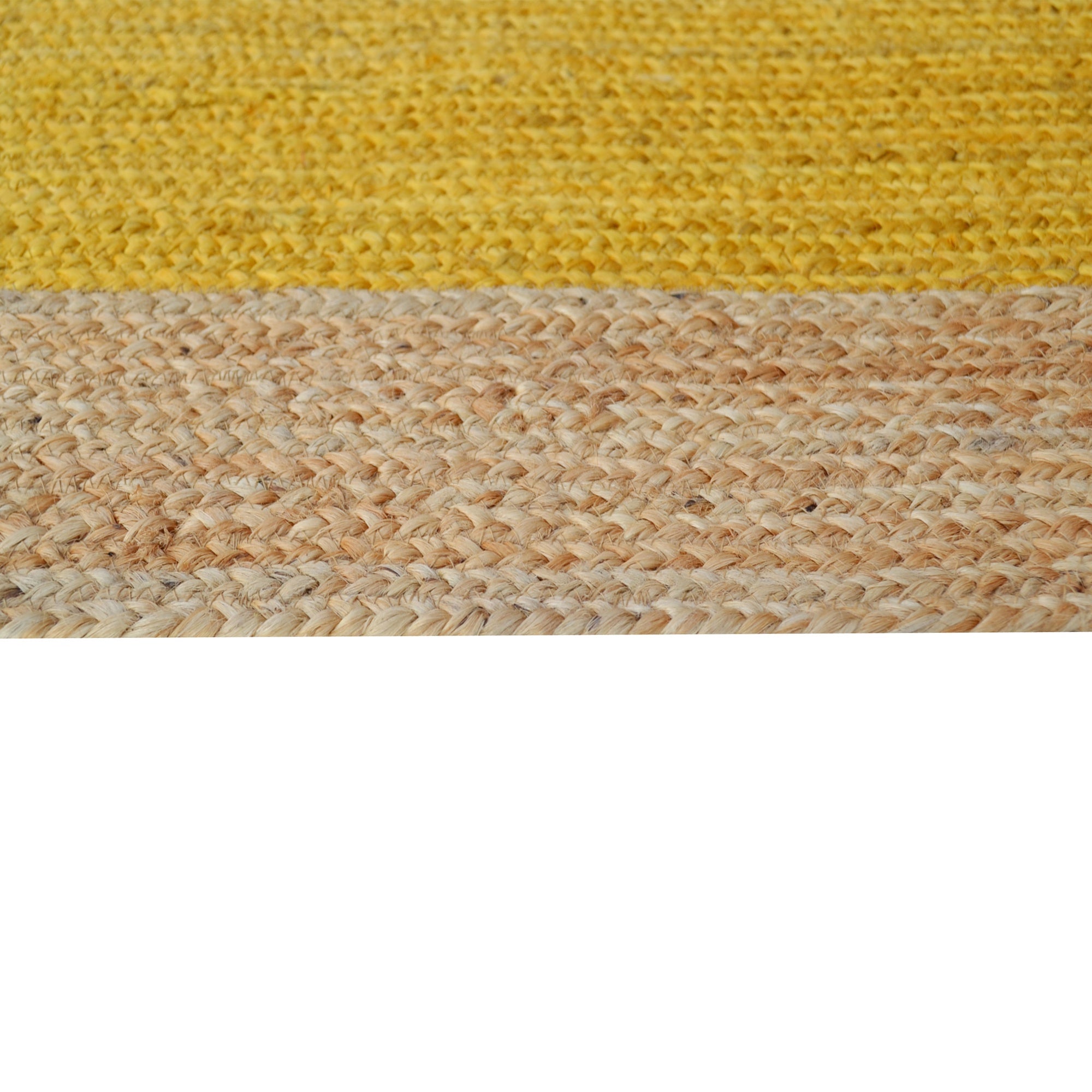 Handwoven Border Jute Rug-1147-Natural/Gold-80X150cm