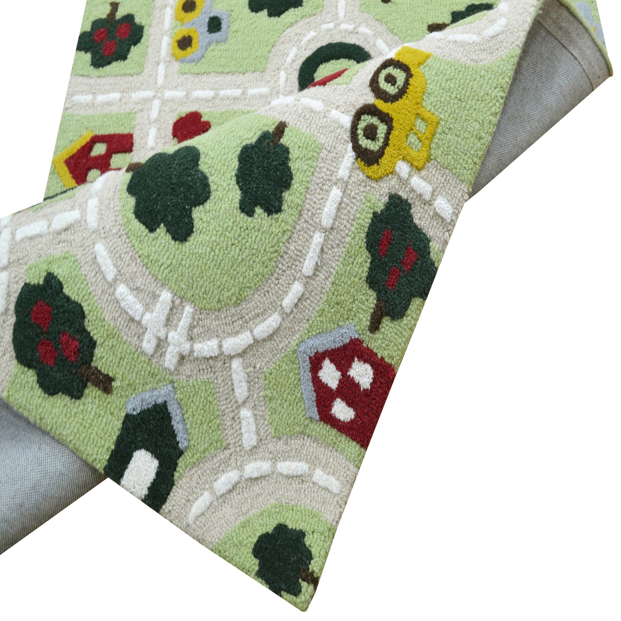 Handtufted Wool Rug-Charlie Town 6450-Green-80X150cm