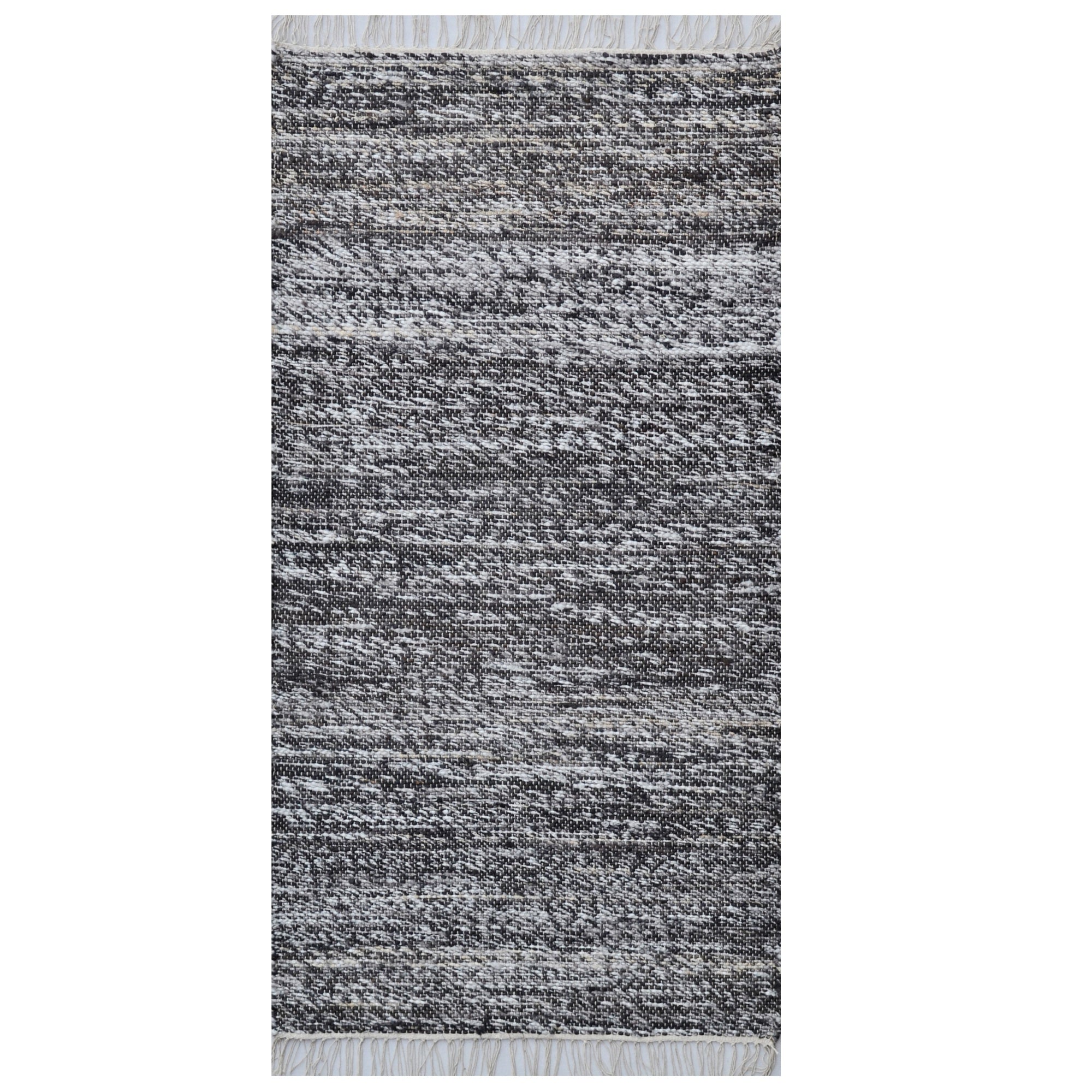 Abstract Handwoven Jute Rug - Whistler - Chocolate - 80x150cm