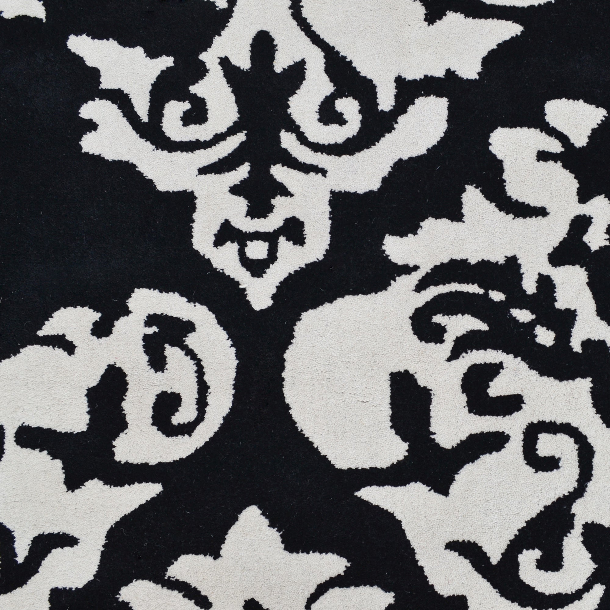 Designer Handmade Wool Rug - Erase 6420 - Black/Cream-160x230cm