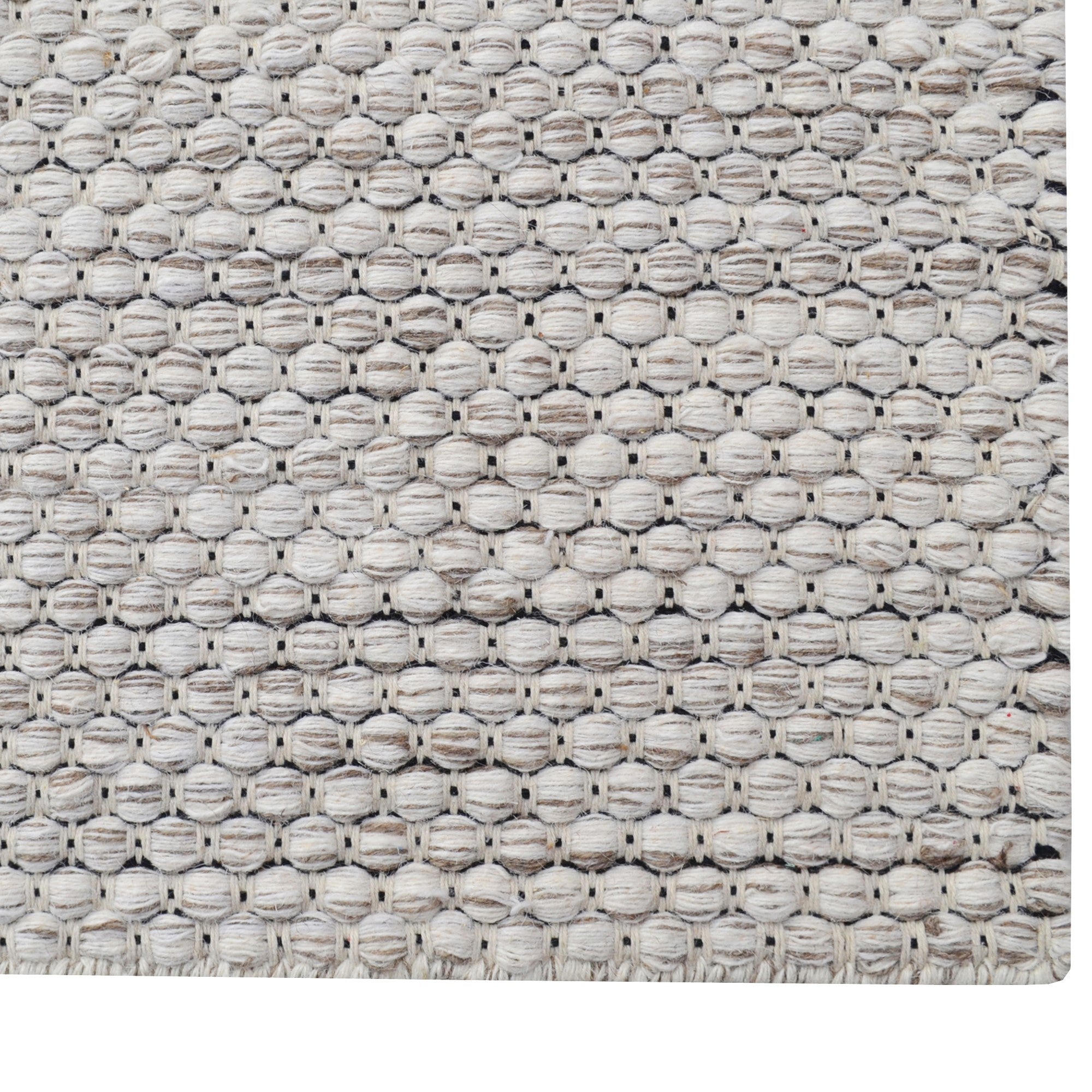Handwoven Marble Wool Rug-6423-IVORY/SAND-60x90cm