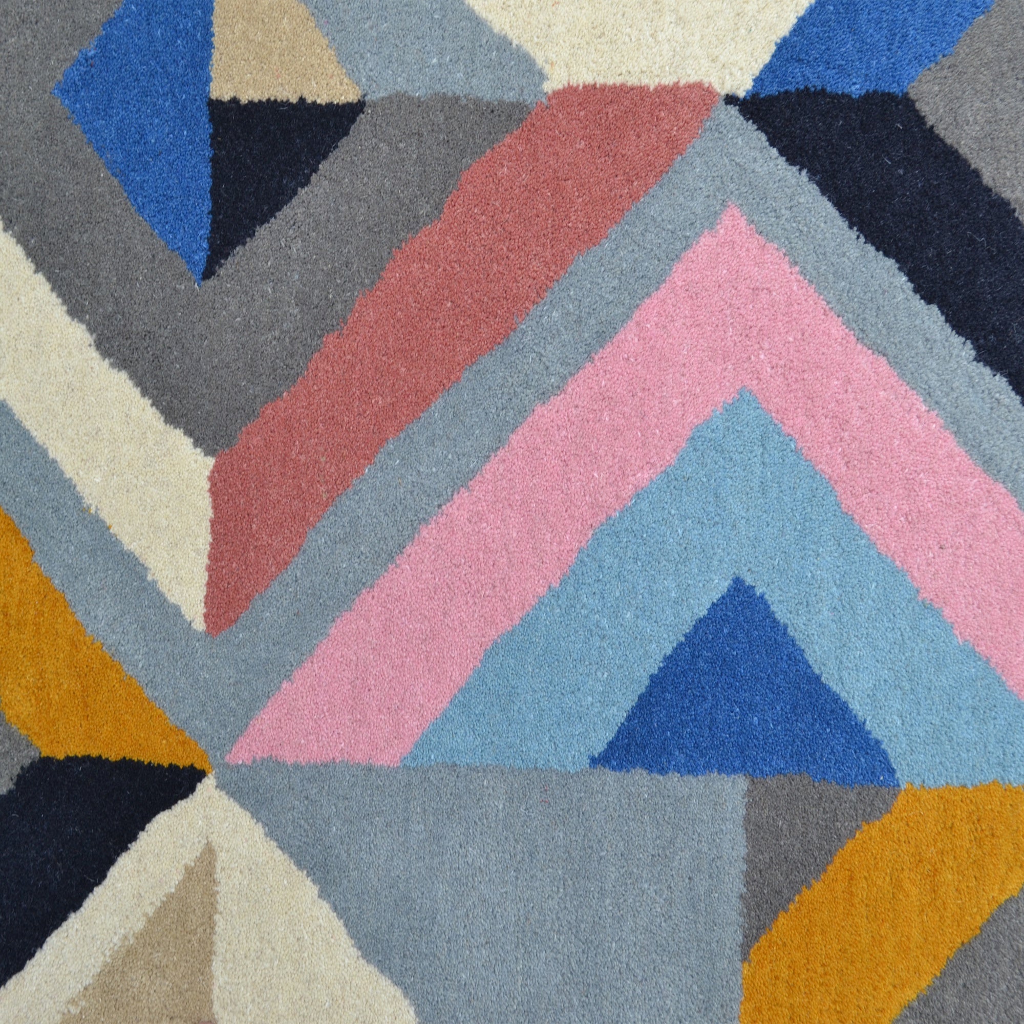 Handmade Woollen Round Rugs-Decotex 6440-Multi-100x100cm