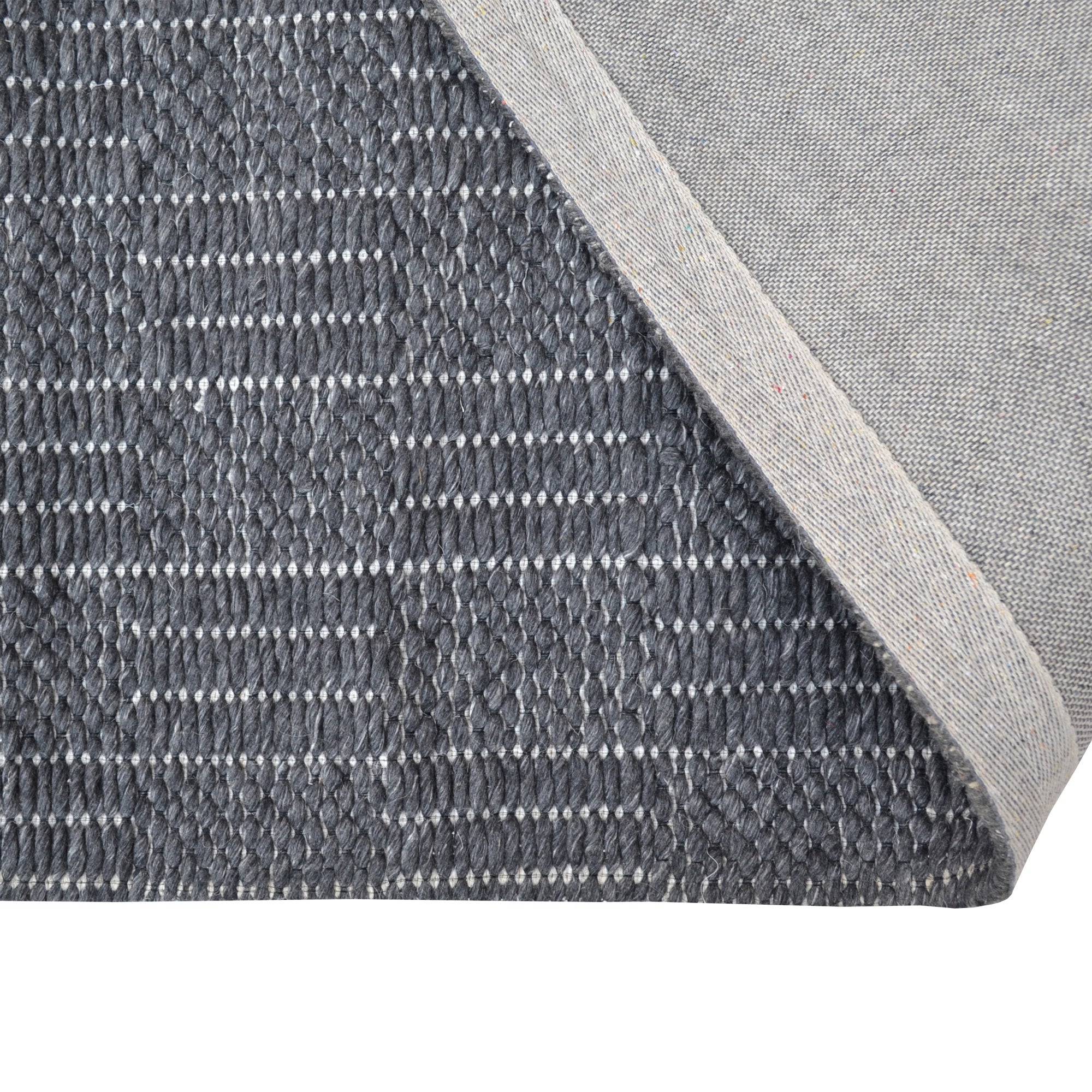 Handwoven Wool Rug-Ruskin 501-Charcoal-110X160cm