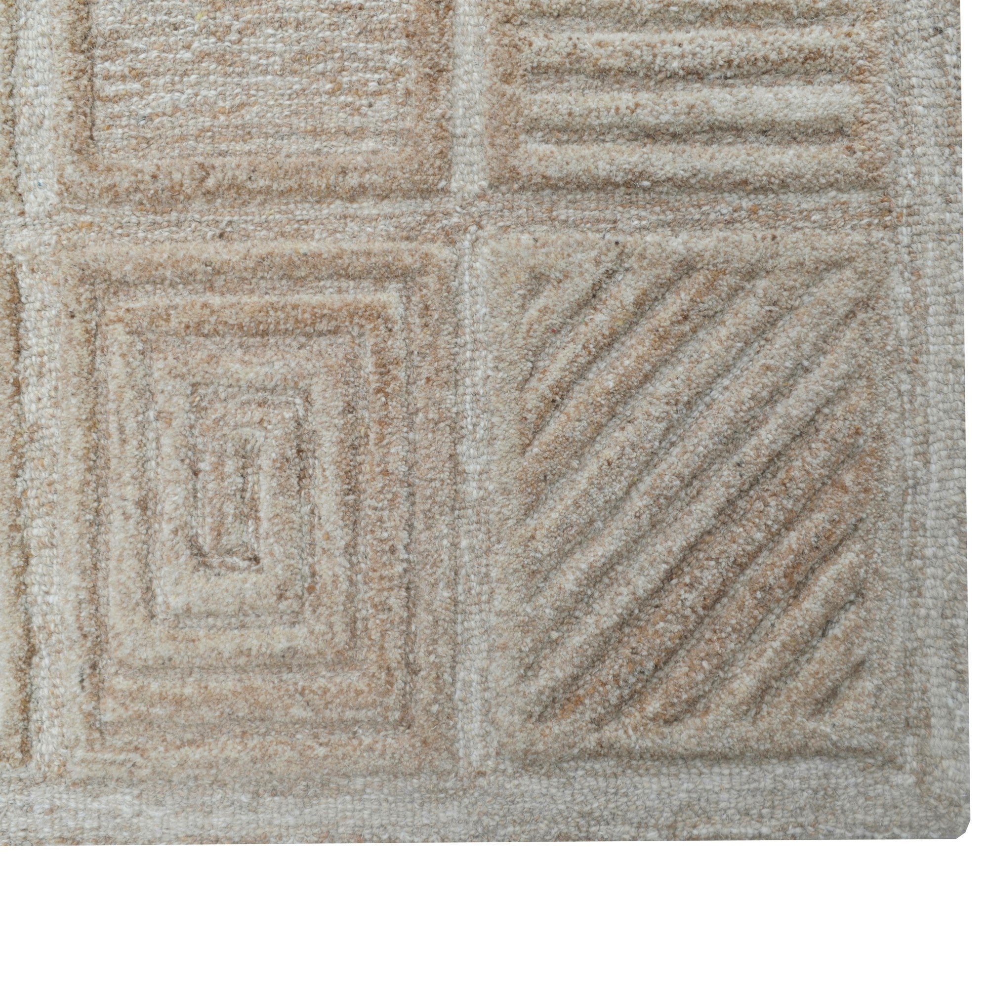 Handmade Texture Wool Rug- 6430-Natural Mix-110x160cm
