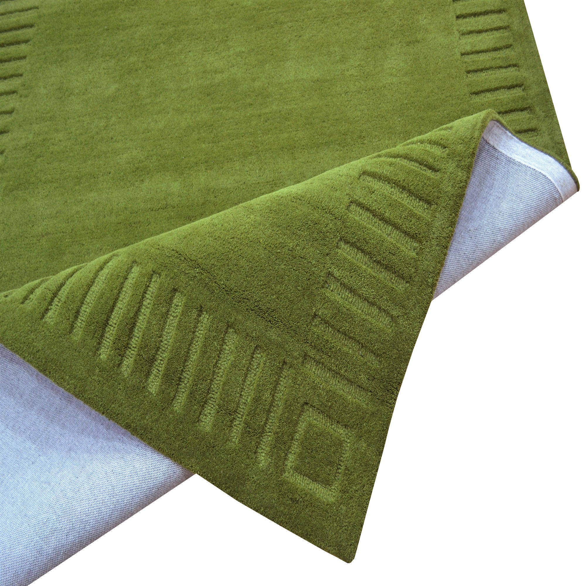 Handtufted Wool Rug-Unique 6445-Garden Green-110X160cm