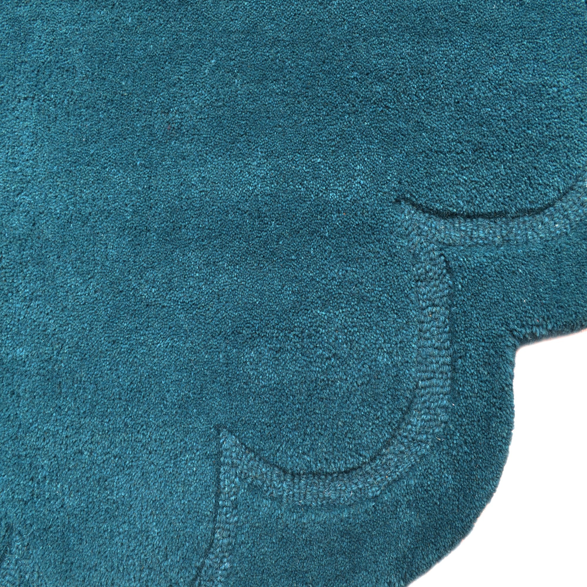 Handtufted Wool Rug-Rivoli 6447-Turquoise-160X160cm