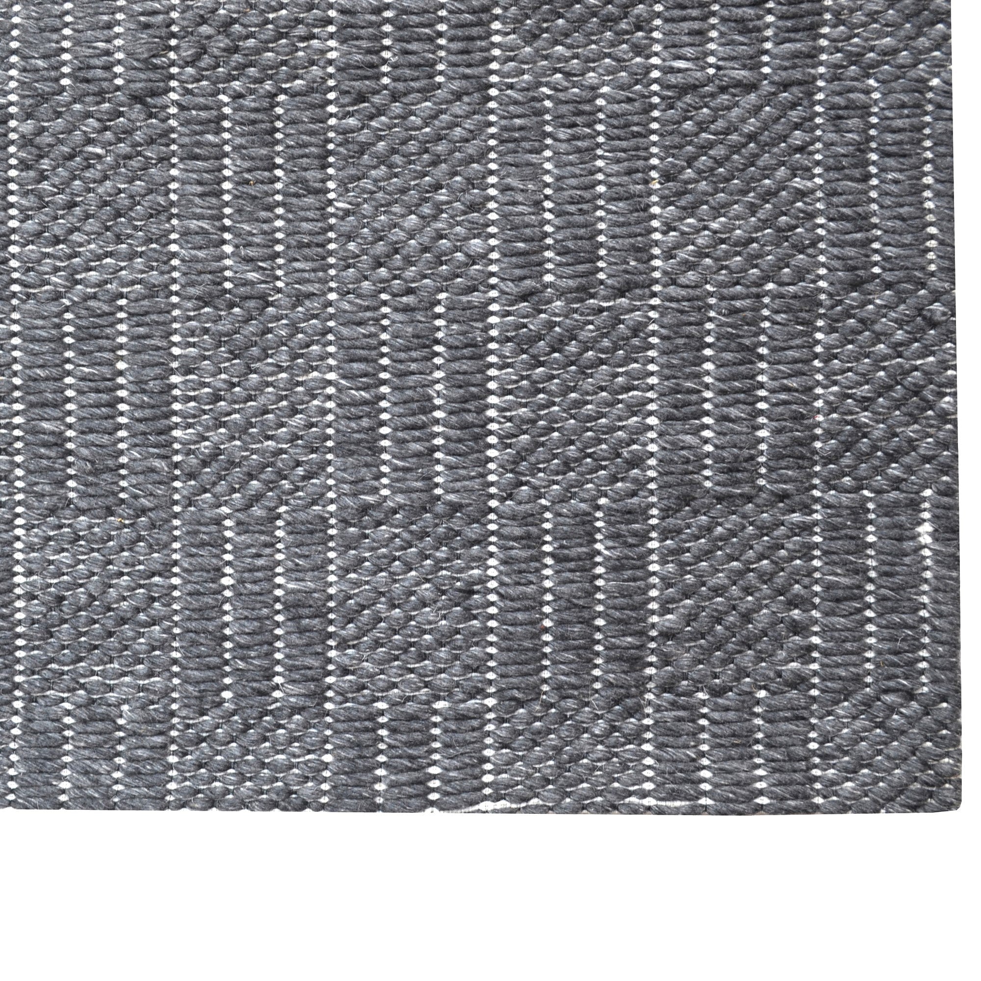 Handwoven Wool Rug-Ruskin 501-Charcoal-110X160cm
