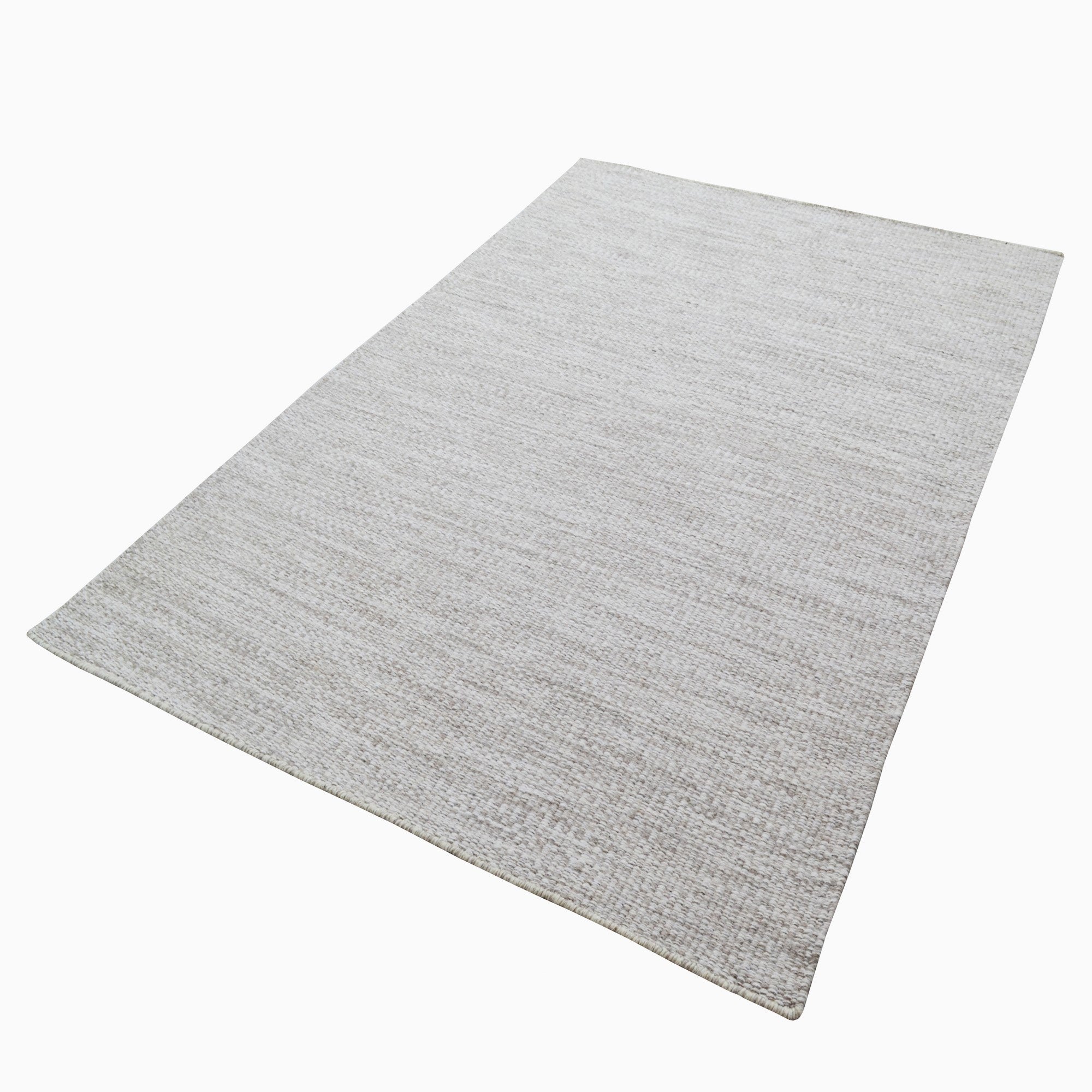 Handwoven Scandi Wool Rug- 6444- Ivory/ Metal Grey-80x150cm
