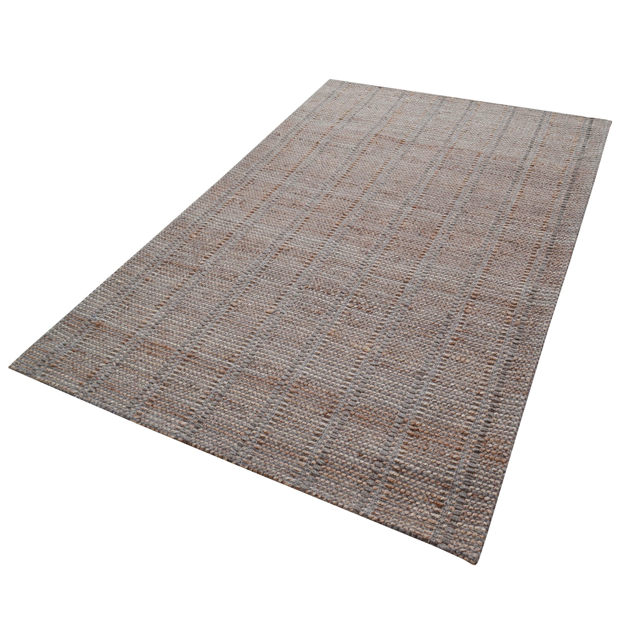 Handwoven Wool & Jute Rug-Cedar 509-Natural/Brown-110x160cm
