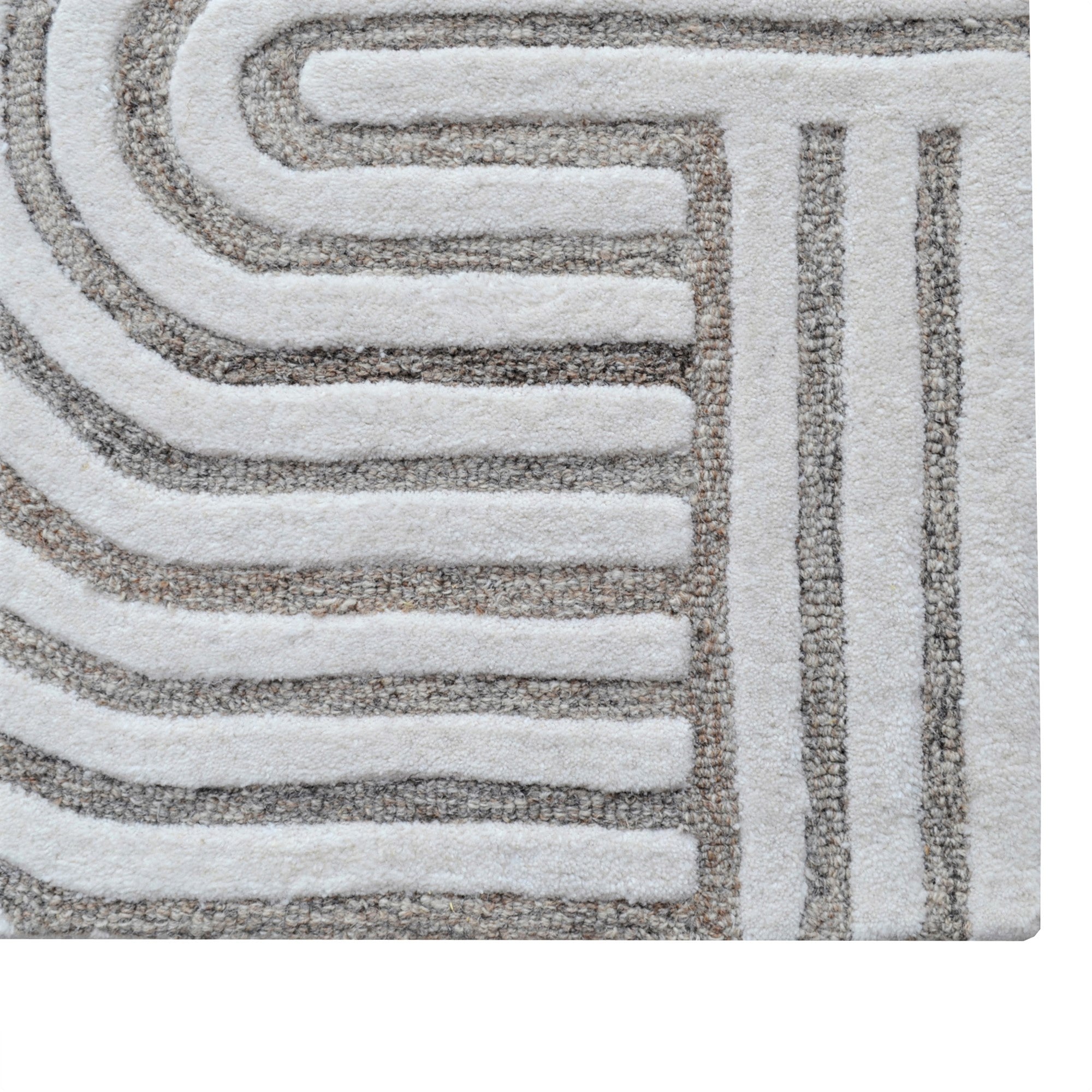 Contemporary Handmade Wool Rug-Unity 6230-Ivory Natural-110x160cm