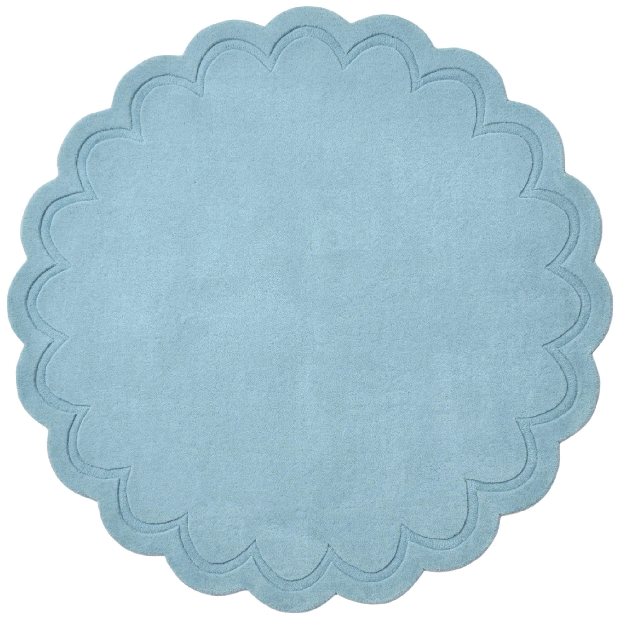 Handtufted Wool Rug-Rivoli 6447-Eggshell Blue-160X160cm