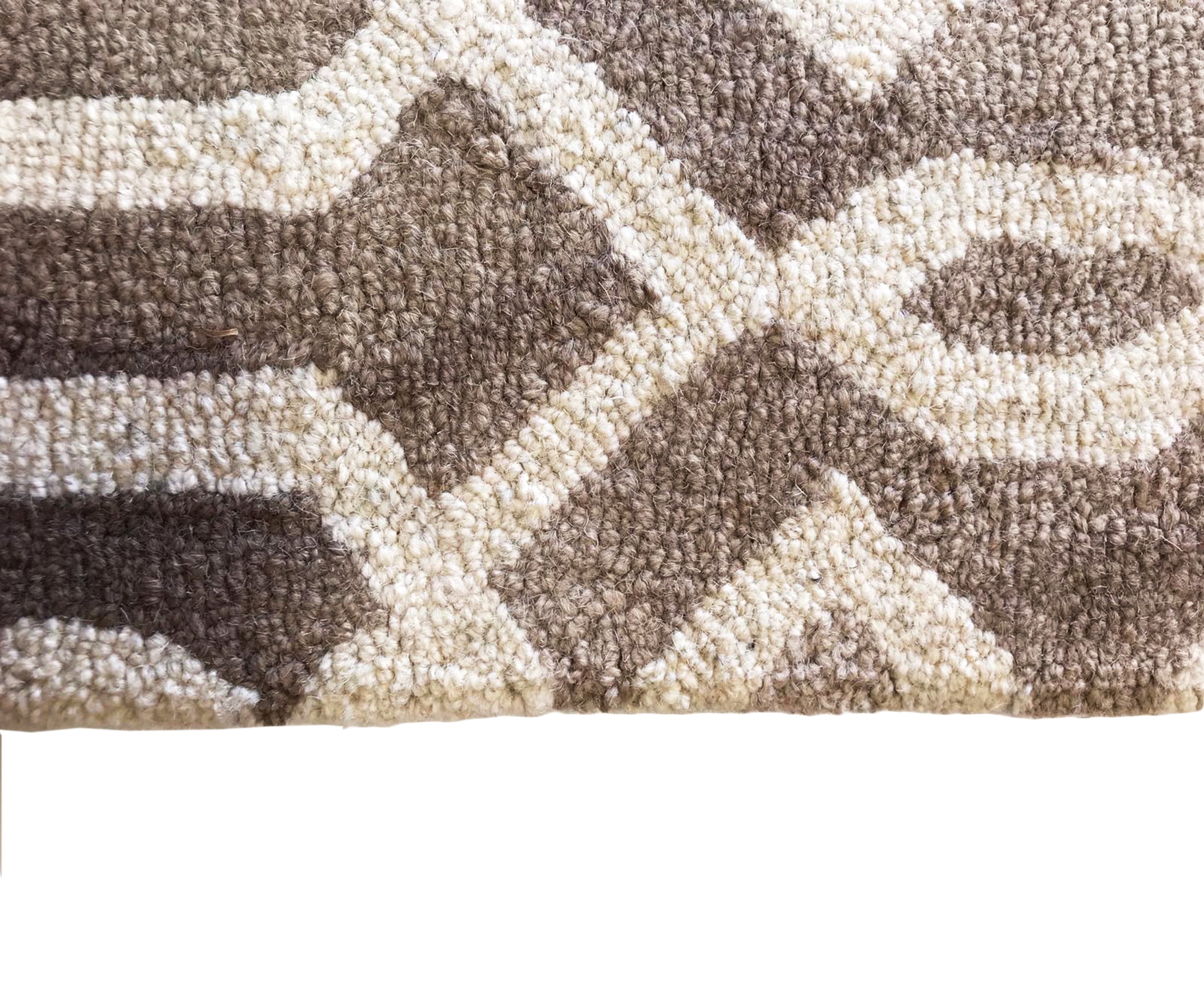 Handmade Tie-Dye Wool Rug - Maryland 1170 - Brown - 190x280cm