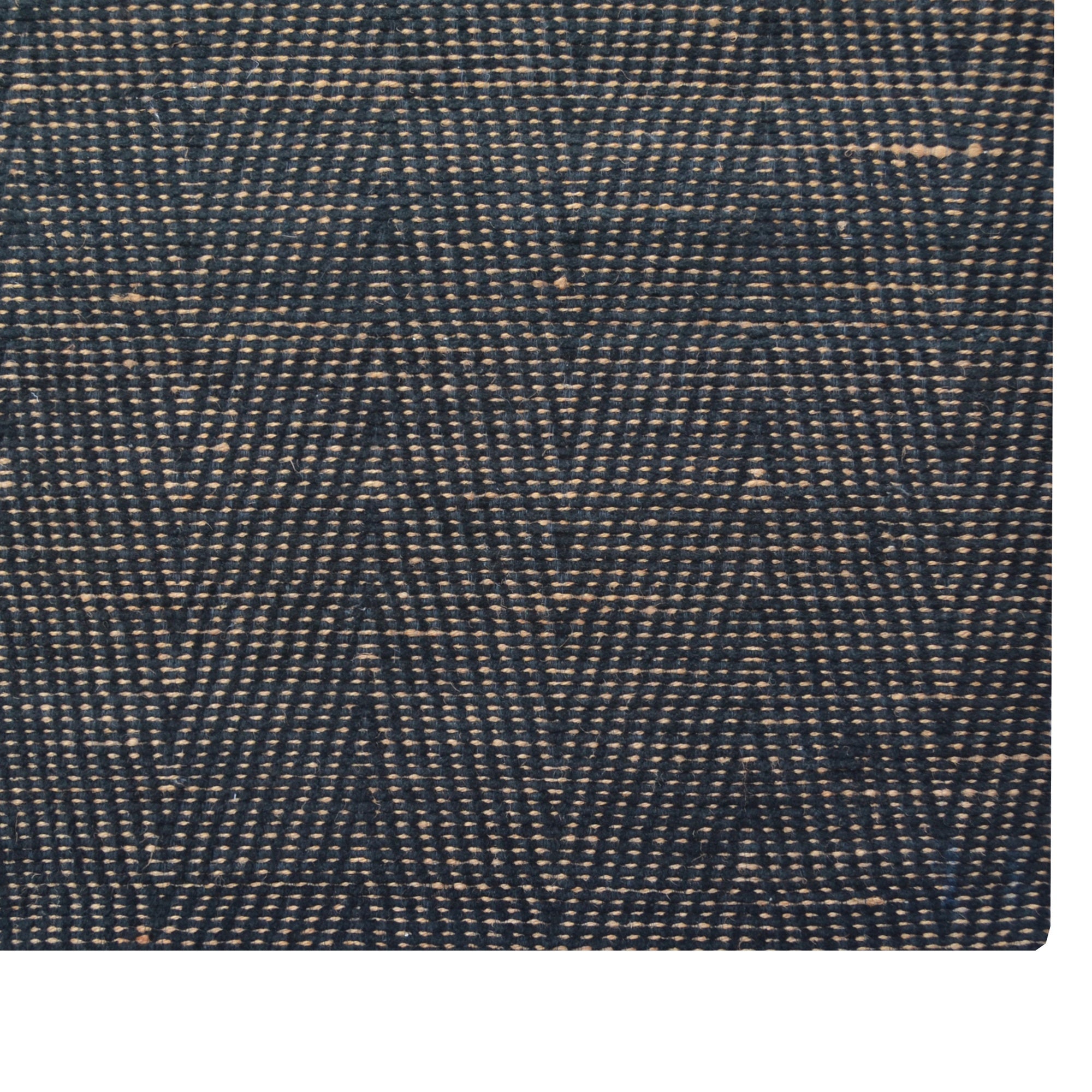 Handwoven Chevron Jute Rug-6419-Black/Natural-90x150cm
