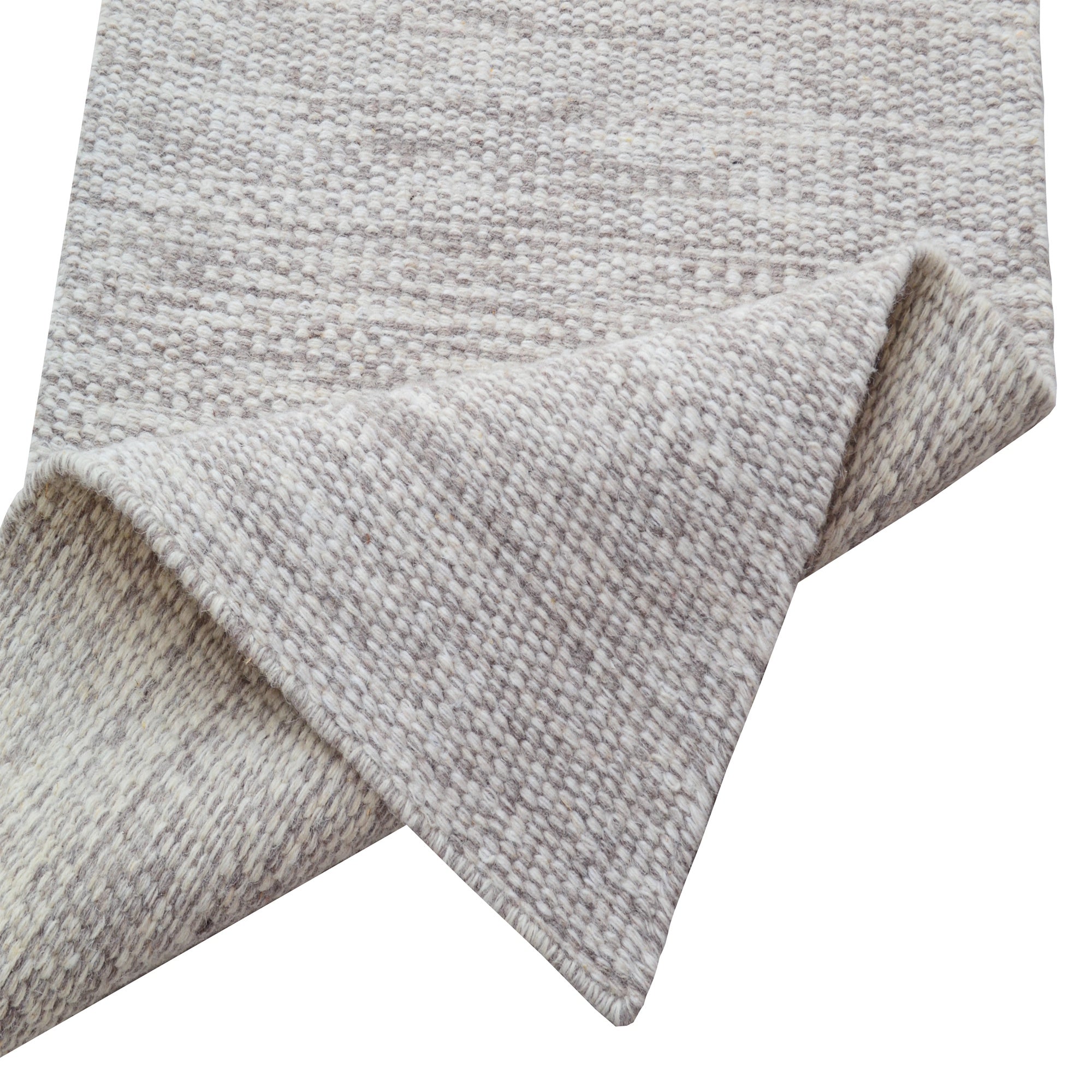 Handwoven Scandi Wool Rug- 6444- Ivory/ Metal Grey-80x150cm