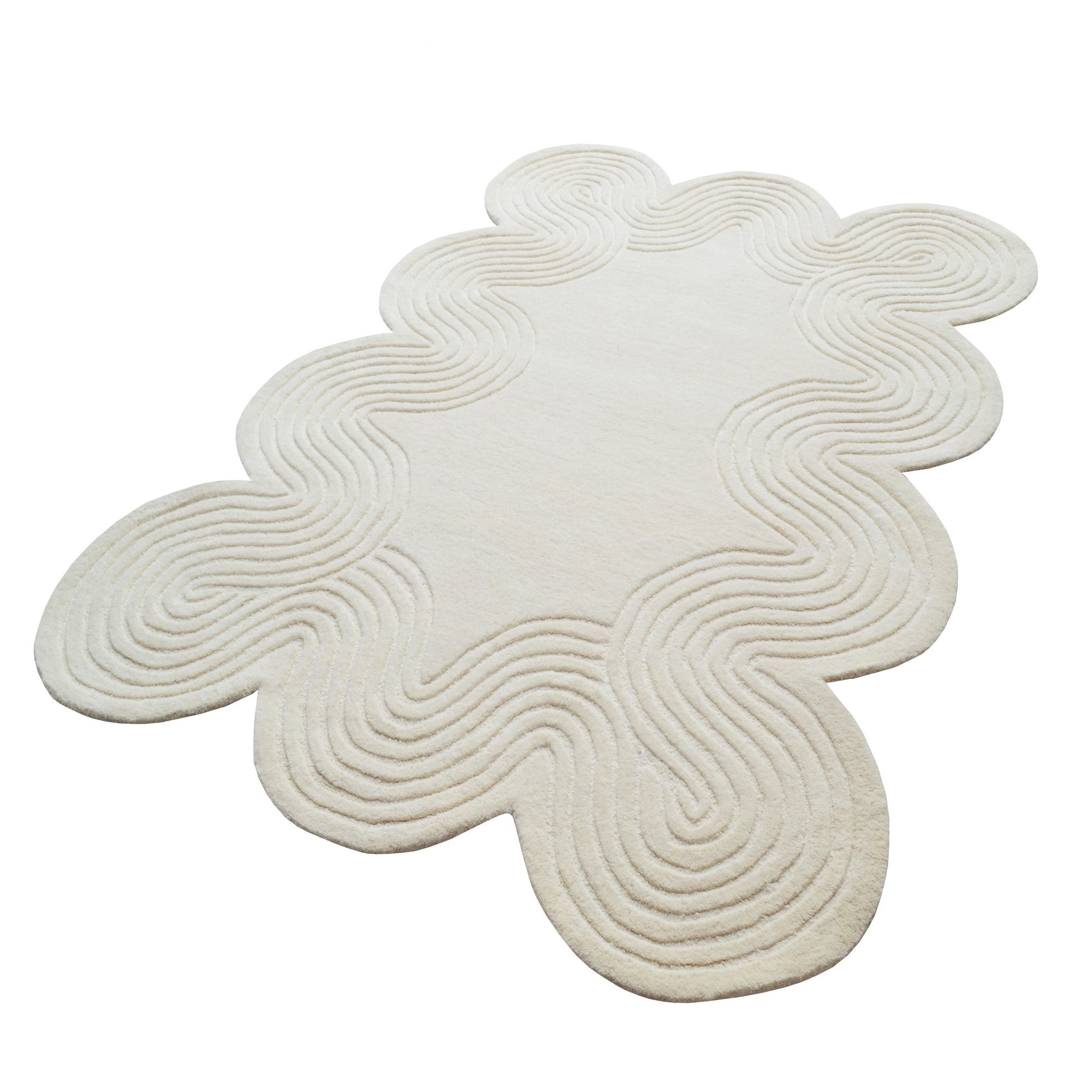 Handmade Novelty Wool Rug-6429-Ivory-110x160cm