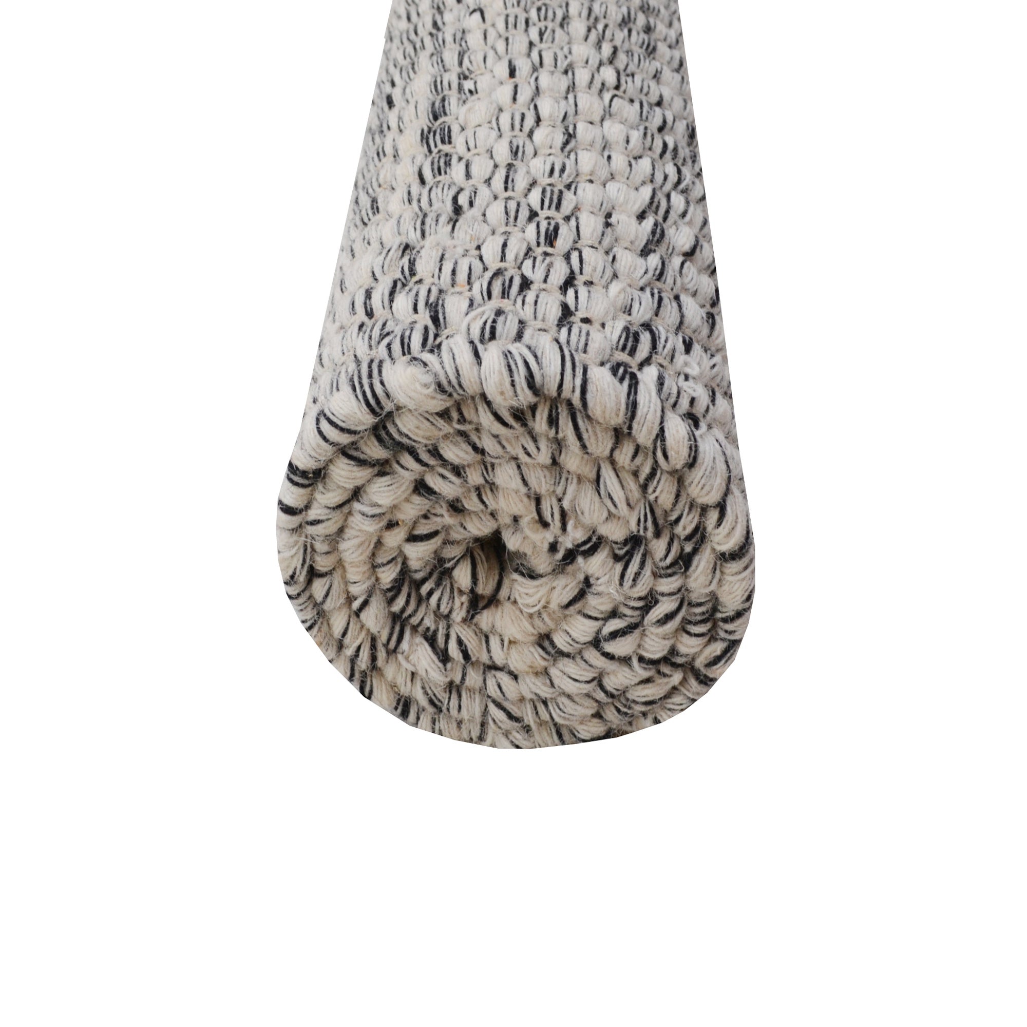 Handwoven Marble Wool Rug-6423-IVORY/CHARCOAL-60x90cm