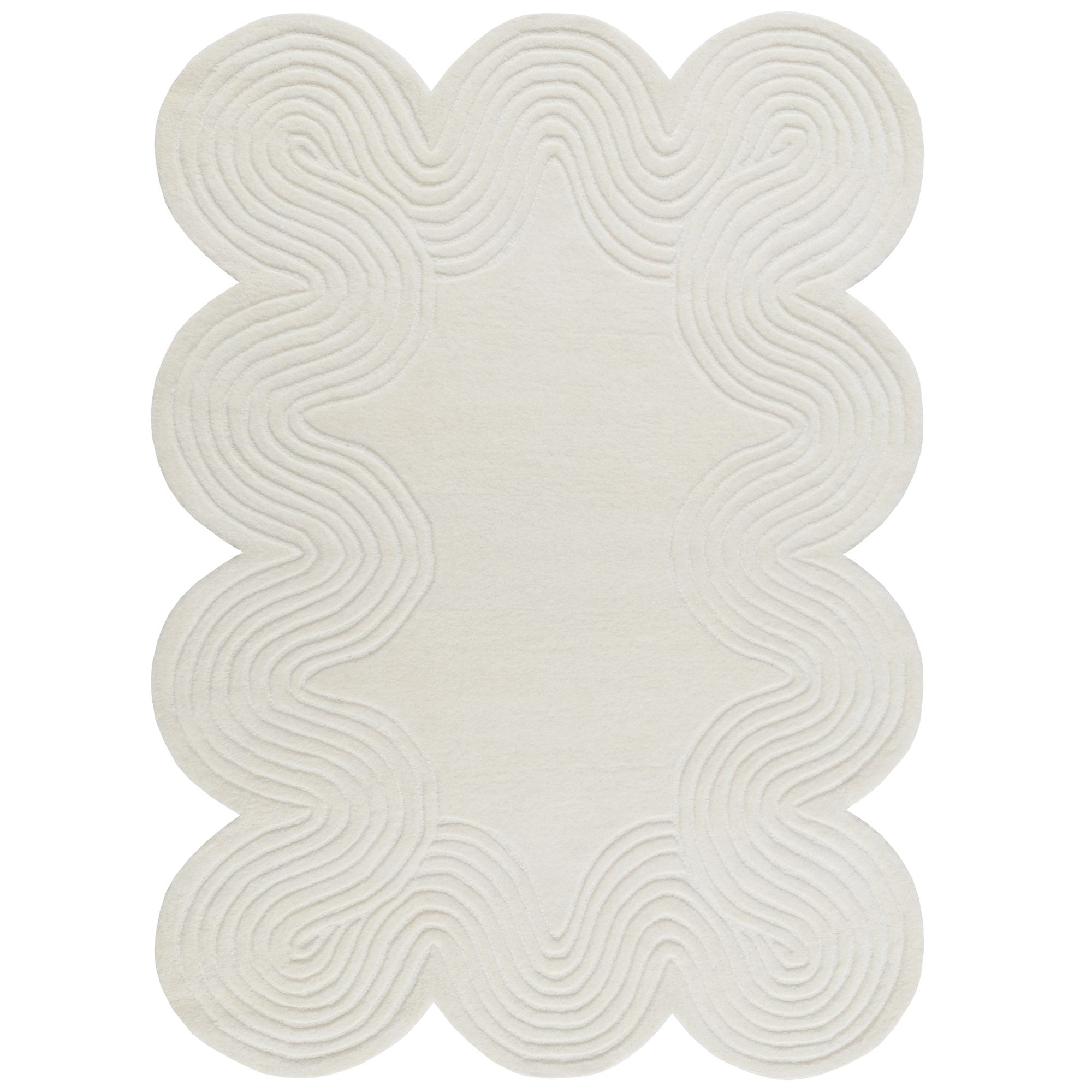 Handmade Novelty Wool Rug-6429-Ivory-110x160cm
