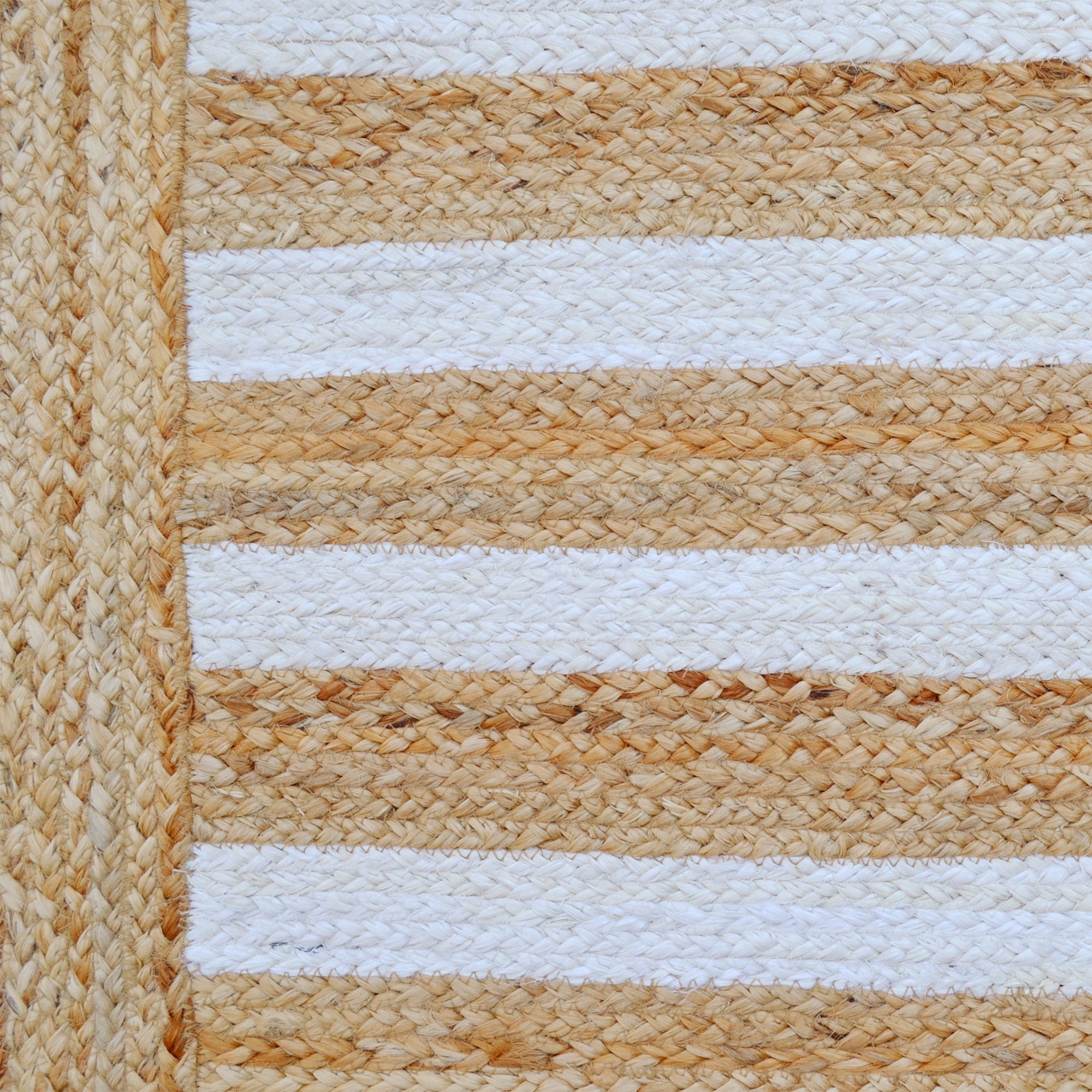 Handwoven Natural Jute Rug - Oaxaca - Natural/Cream - 80x150cm