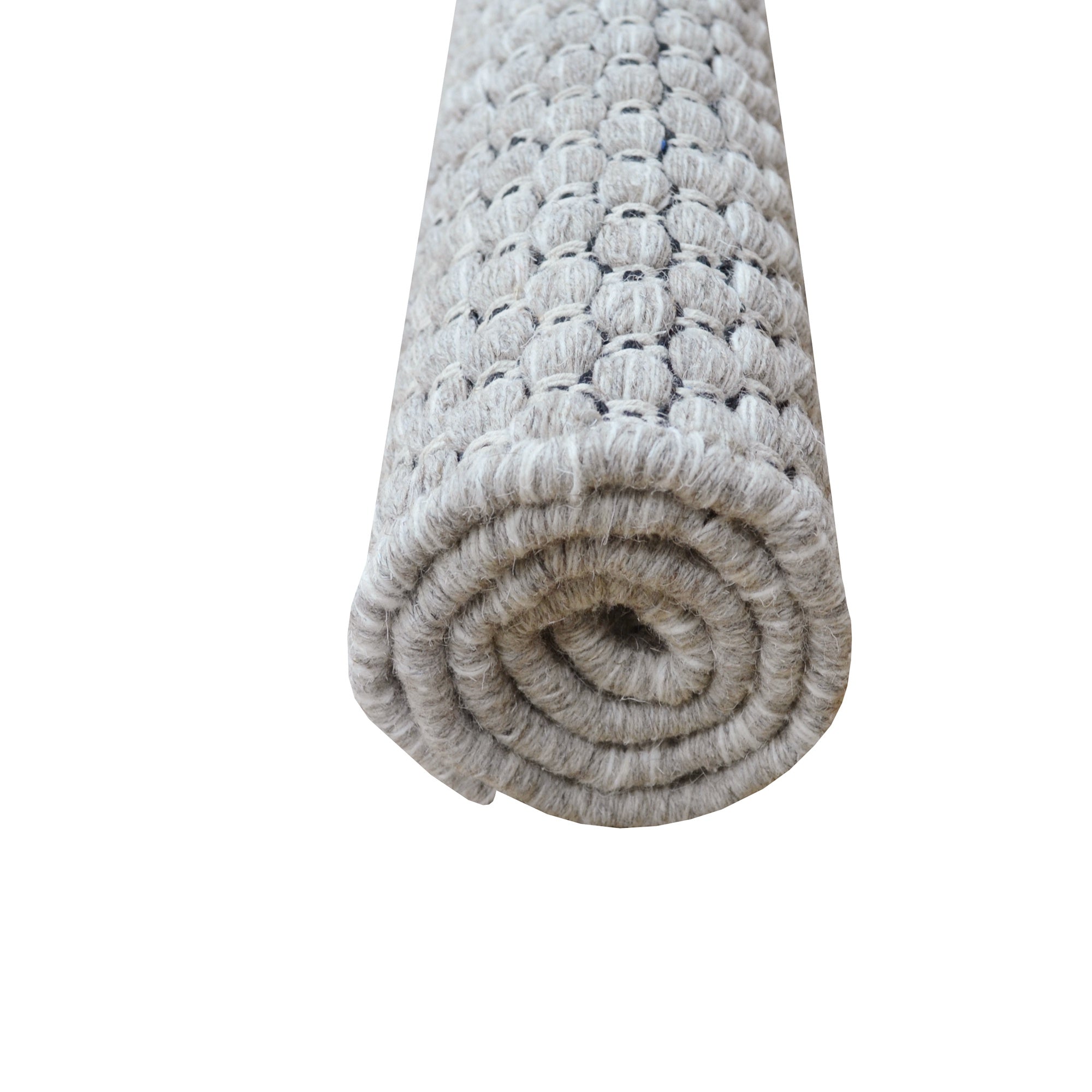 Handwoven Marble Wool Rug-6423-Silver-60x90cm