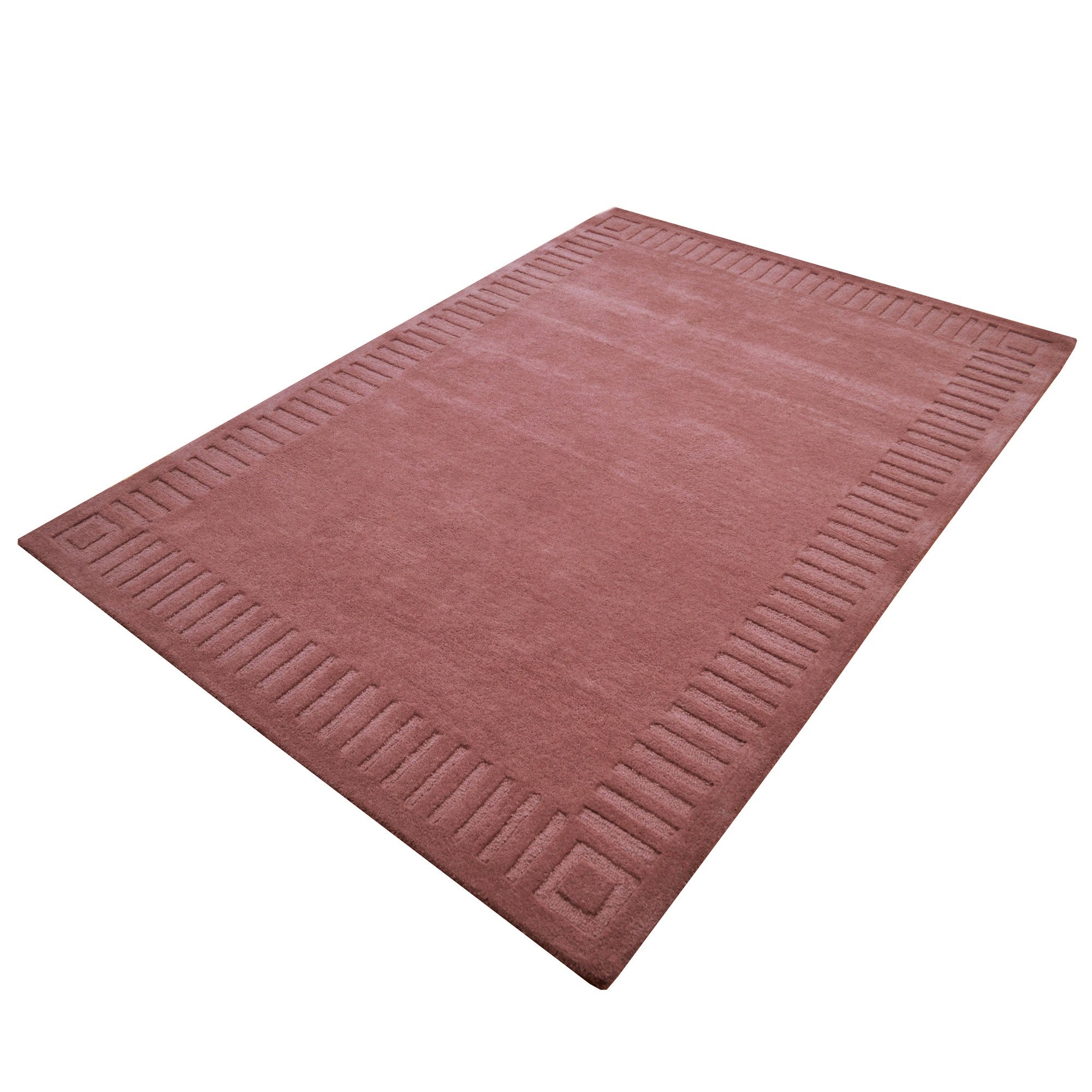Handtufted Wool Rug-Unique 6445-Ash Rose-110X160cm