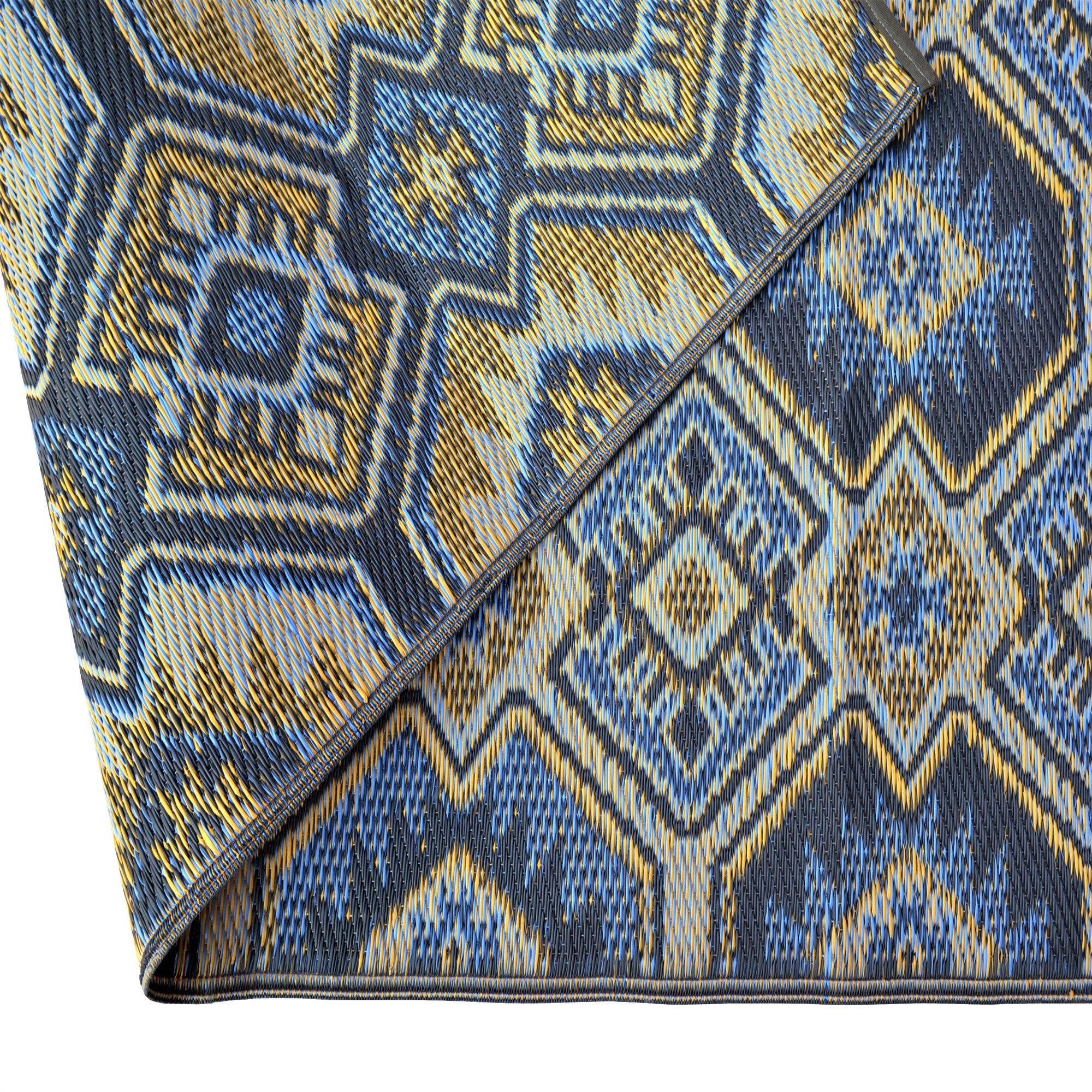 Reversible Outdoor Plastic Mat - Chatali Portal - Grey - 120x170cm